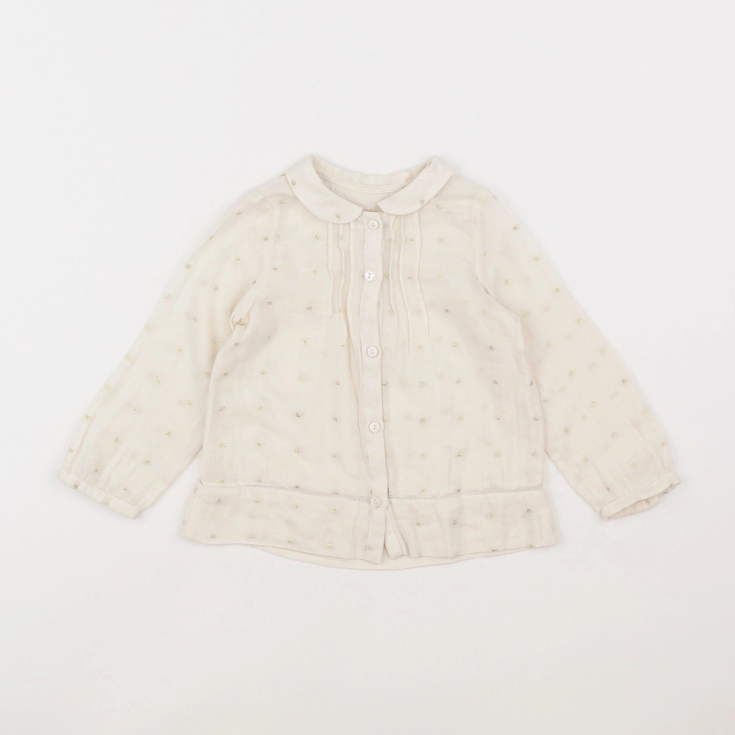 Zara - blouse beige - 18 mois à 2 ans