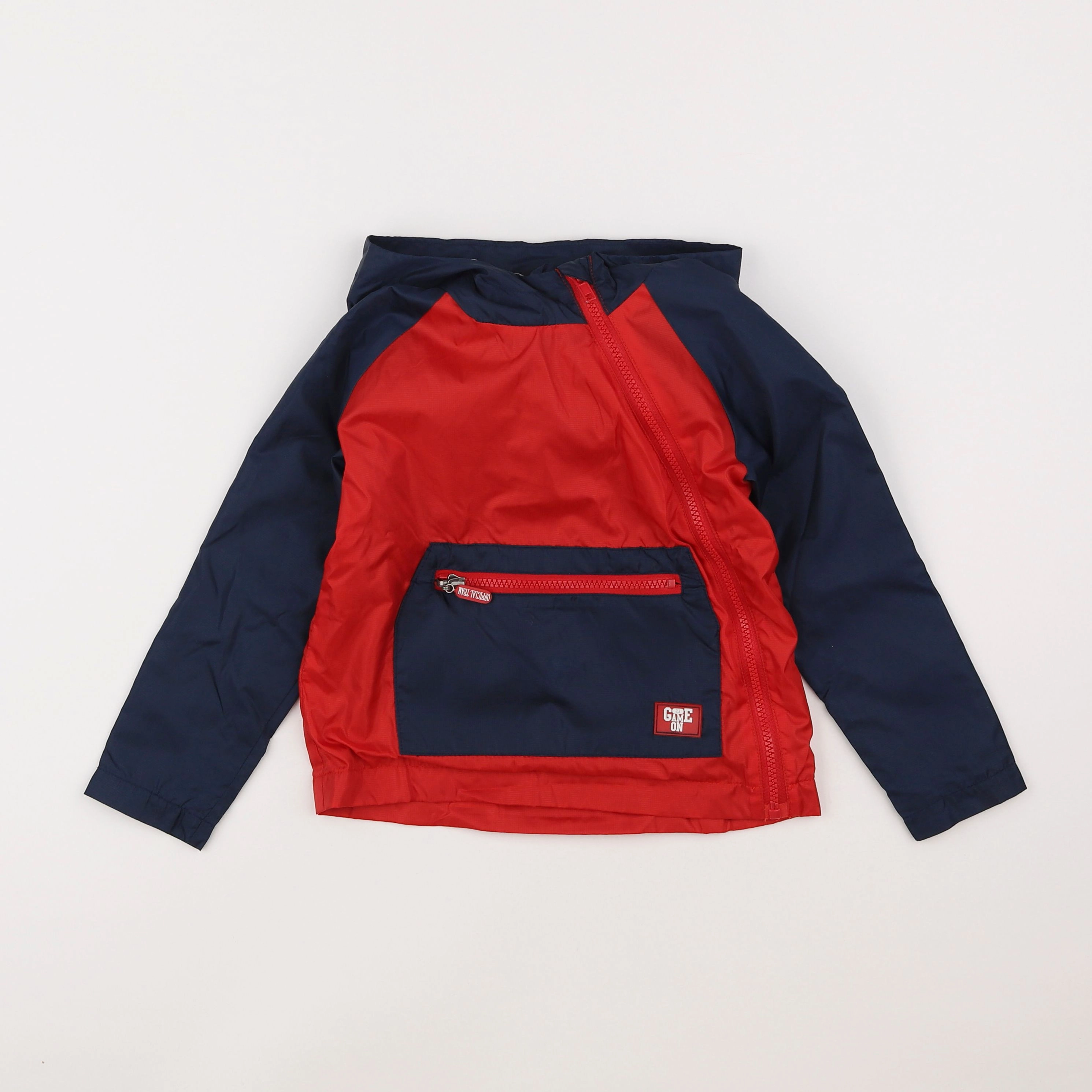 Vertbaudet - coupe-vent bleu, rouge - 4 ans