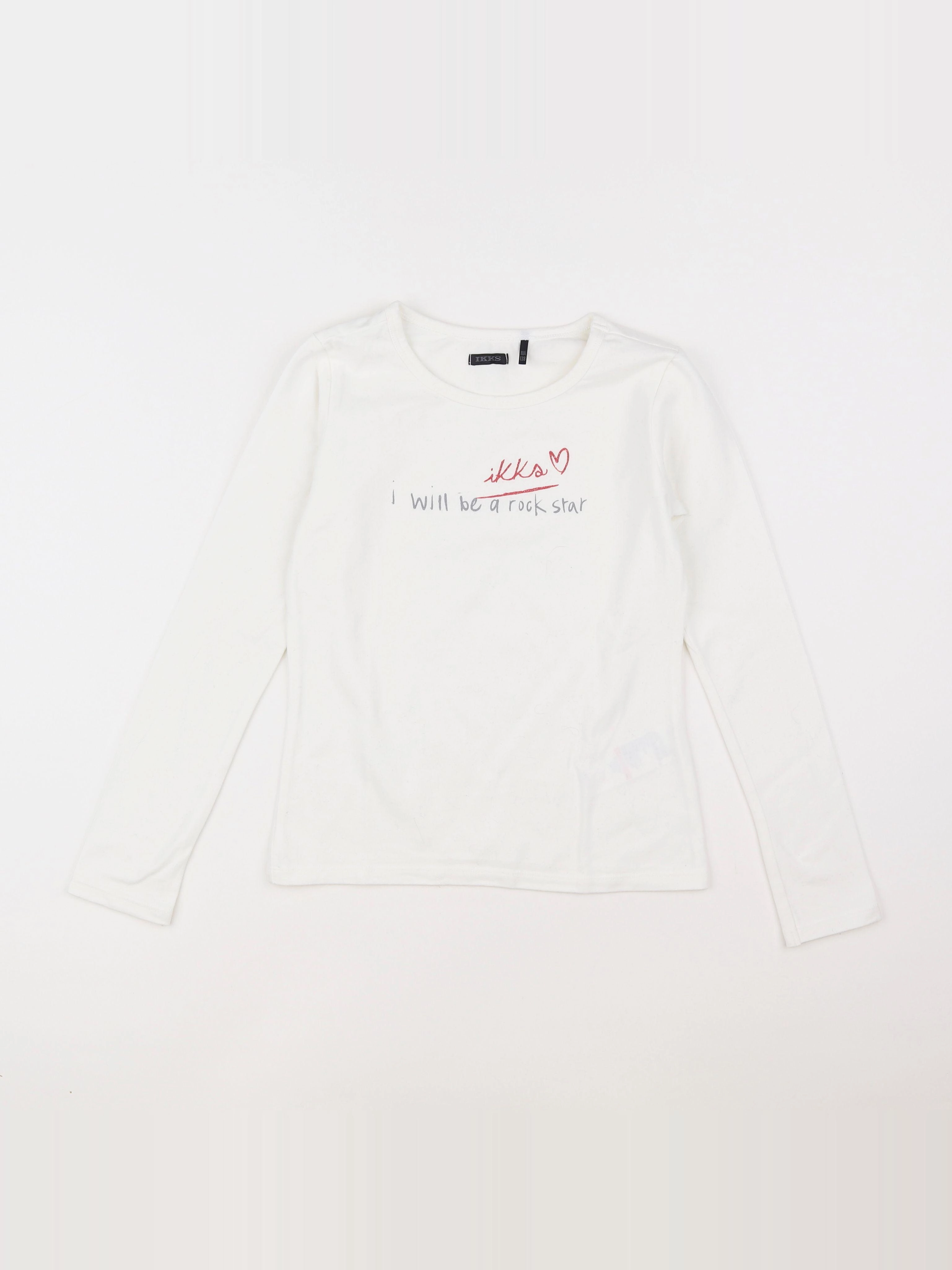 IKKS - tee-shirt blanc - 10 ans