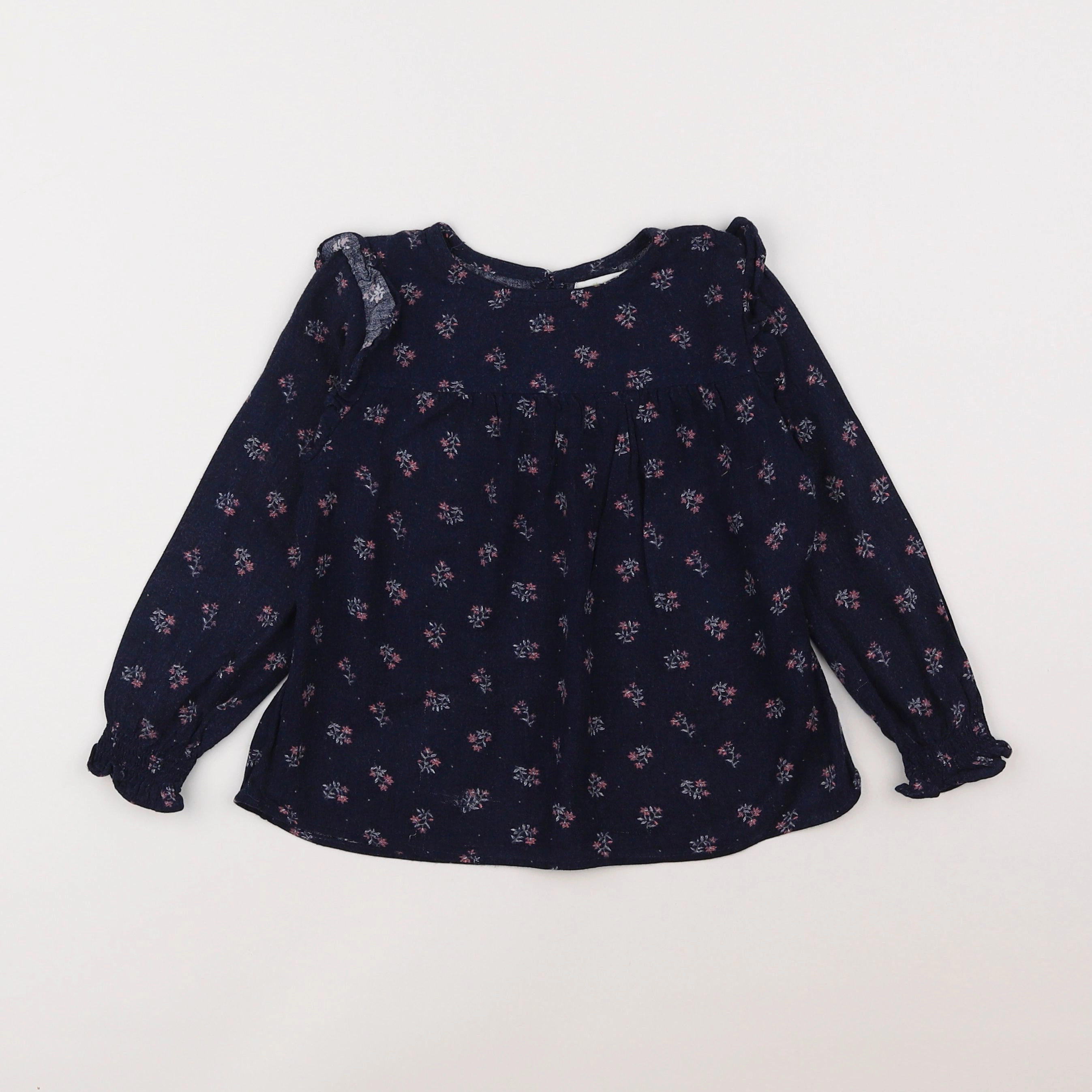 Vertbaudet - blouse bleu, rose - 5 ans