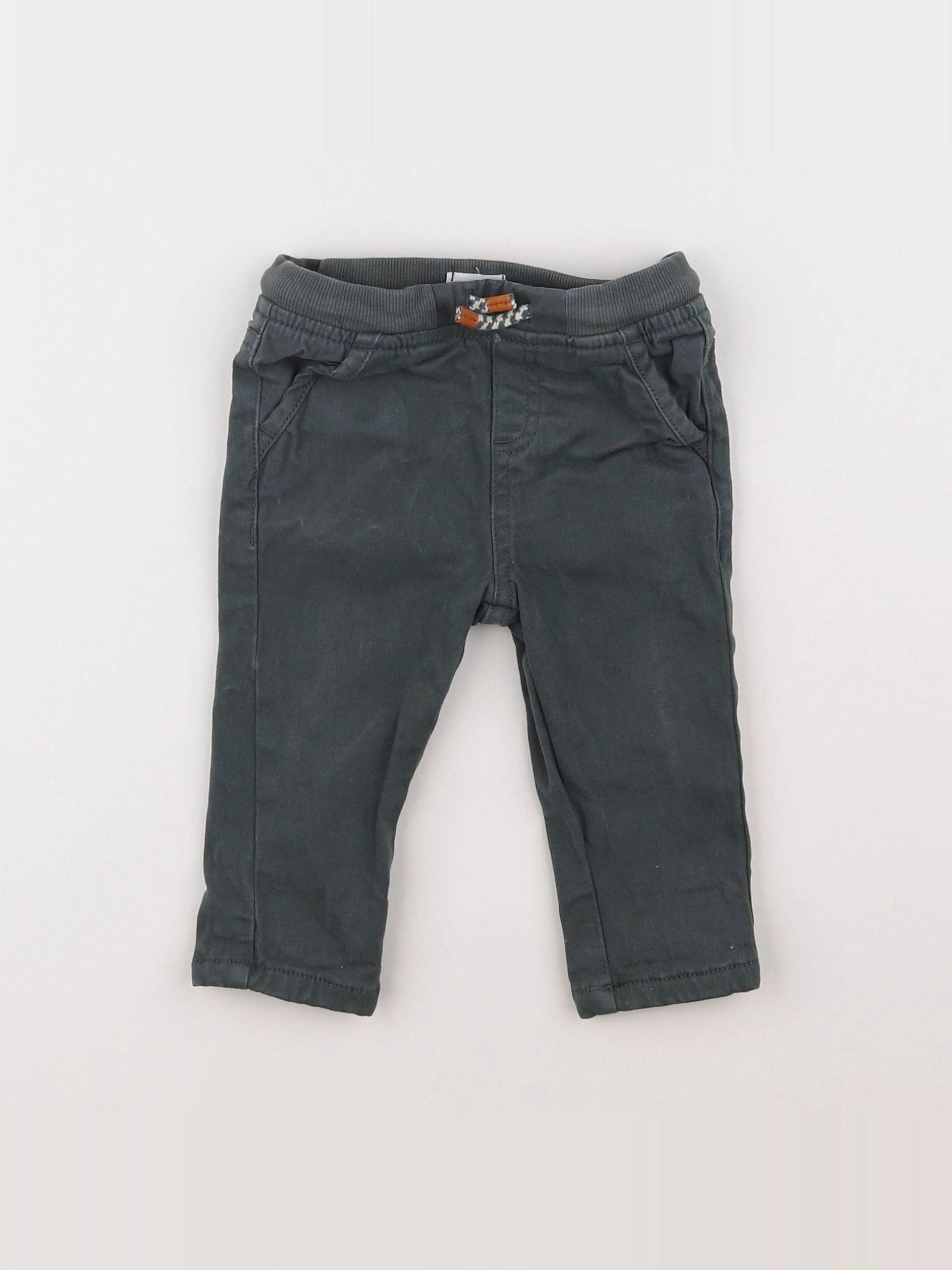 Vertbaudet - pantalon vert - 12 mois
