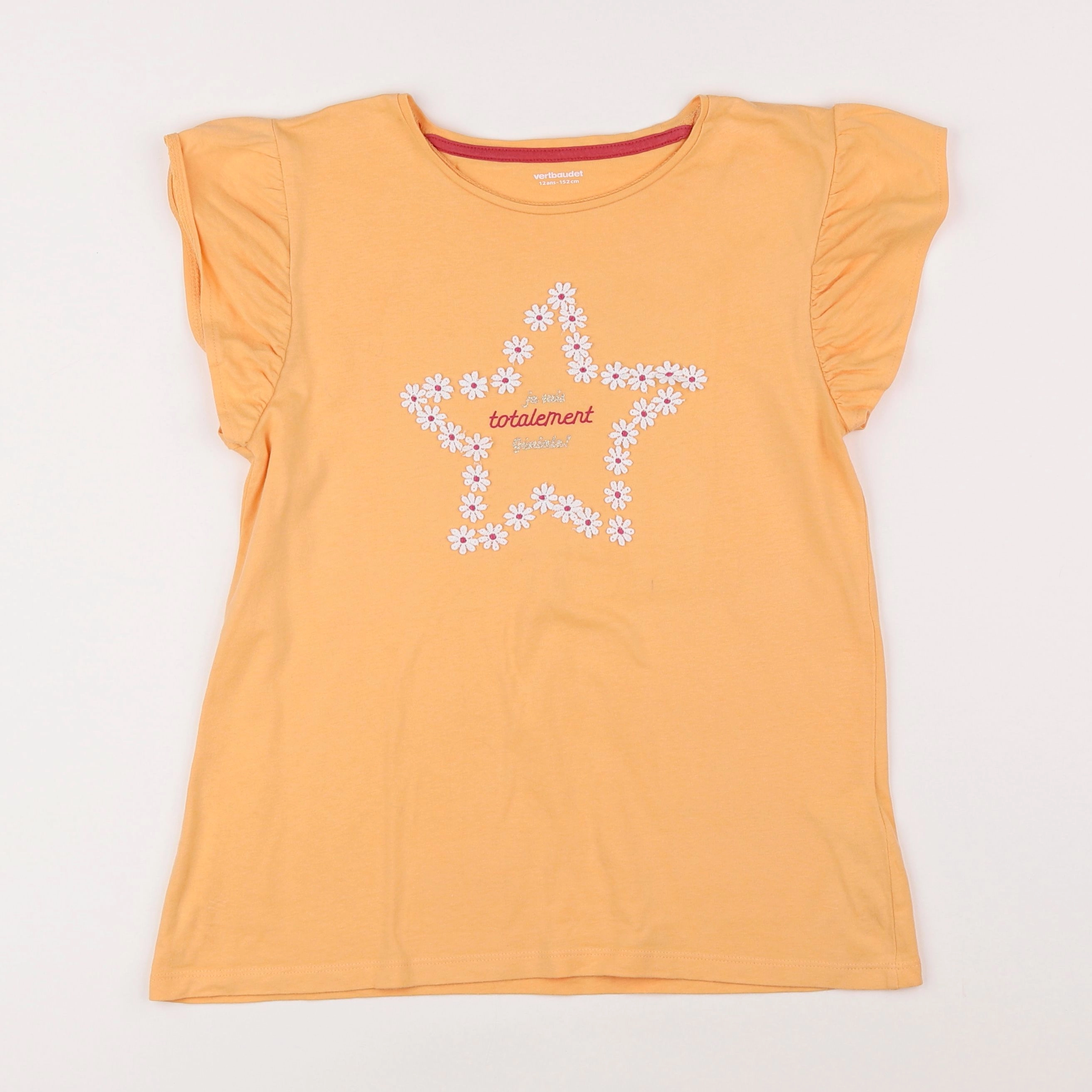 Vertbaudet - tee-shirt orange - 12 ans