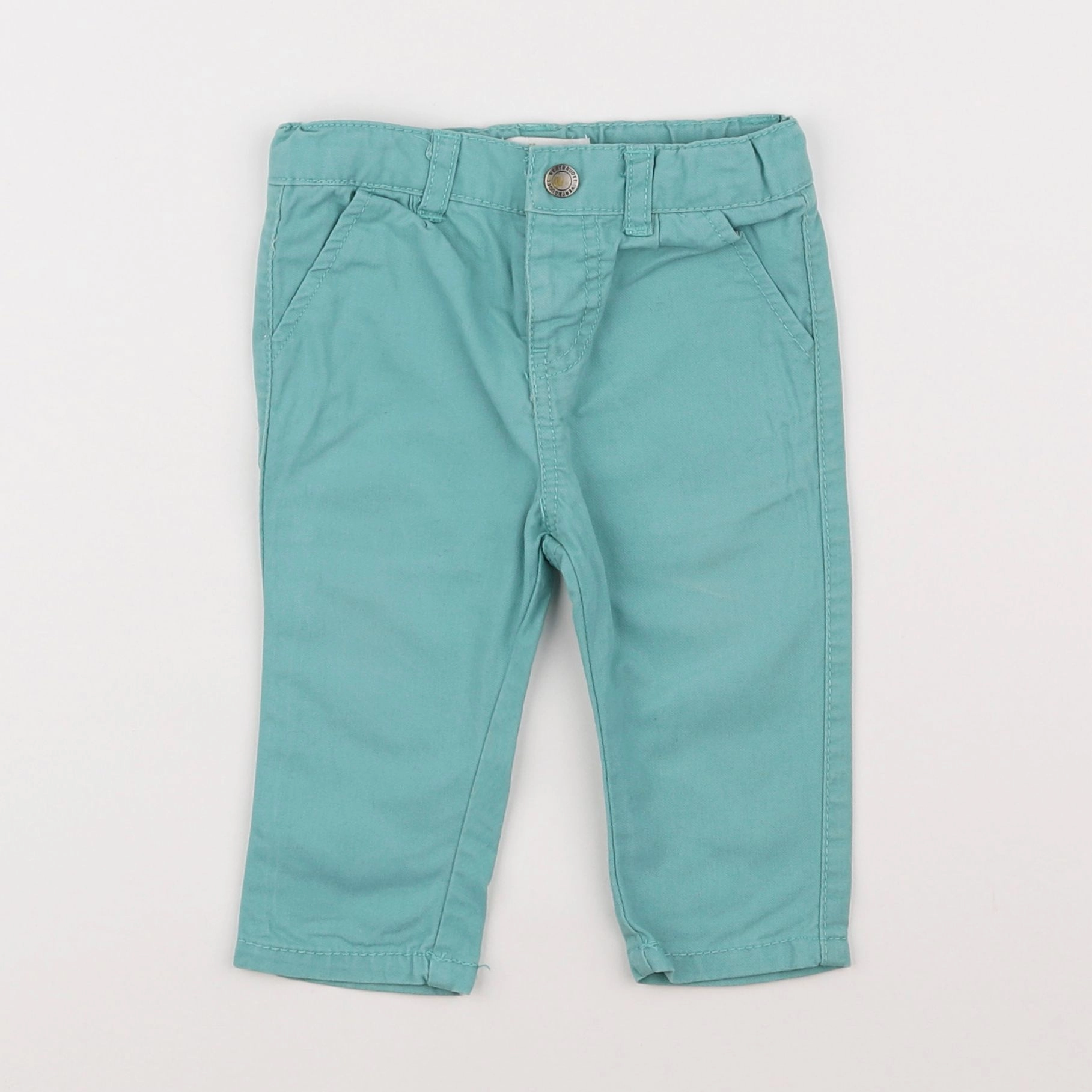 Vertbaudet - pantalon bleu - 9 mois