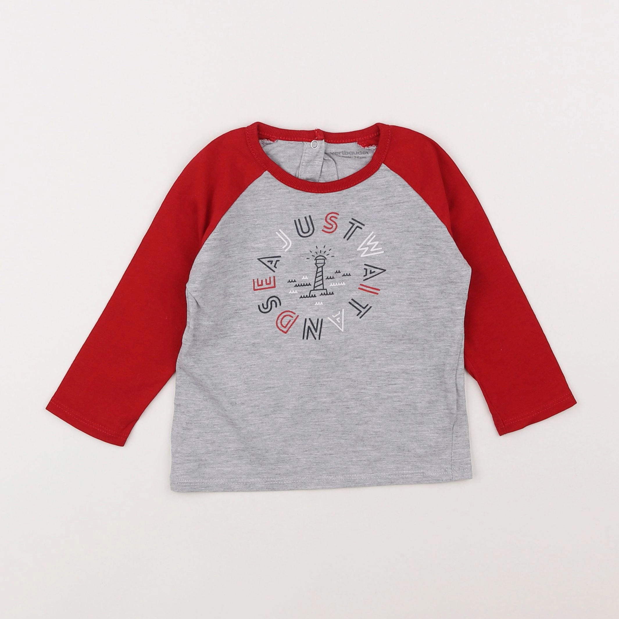 Vertbaudet - tee-shirt gris - 12 mois