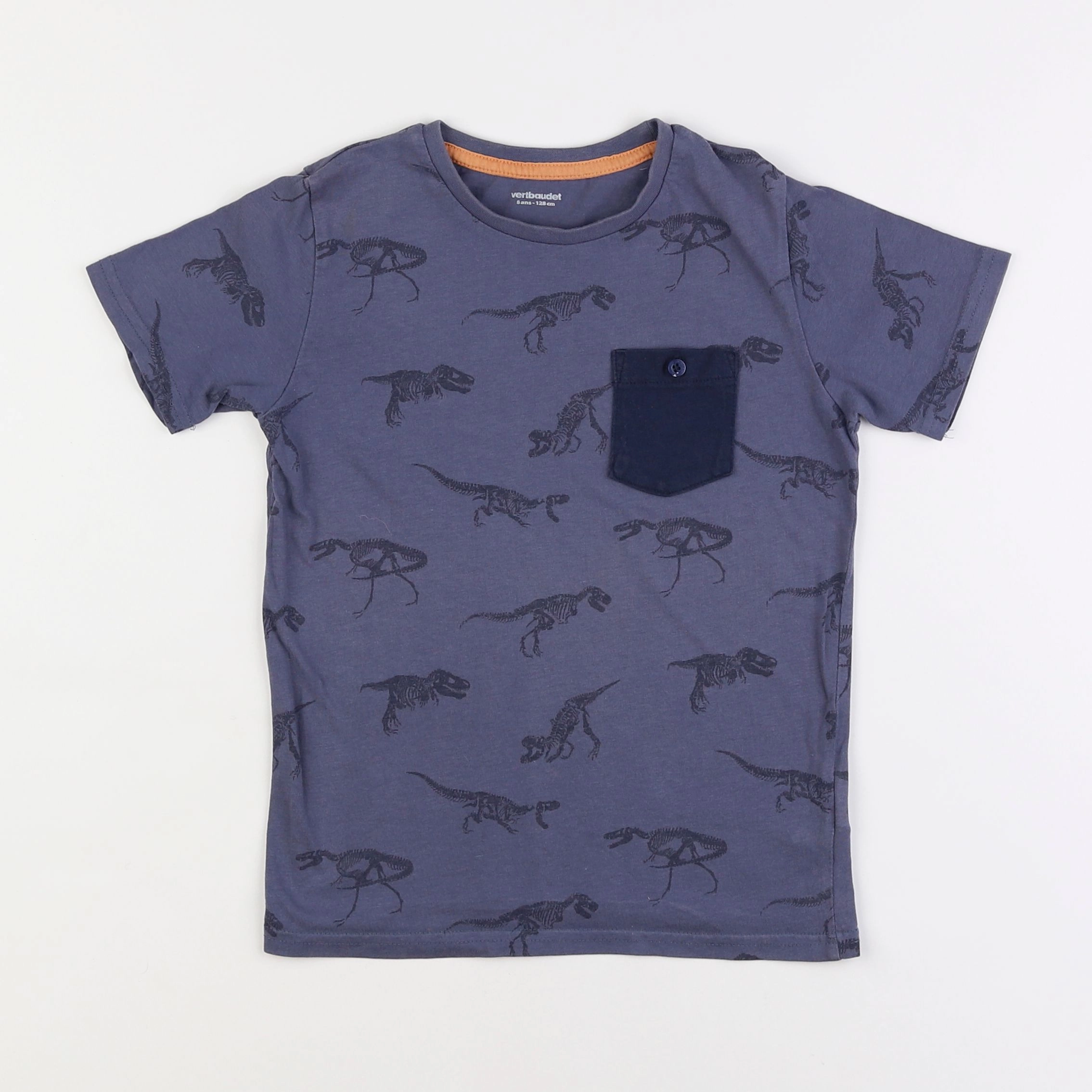 Vertbaudet - tee-shirt bleu - 8 ans