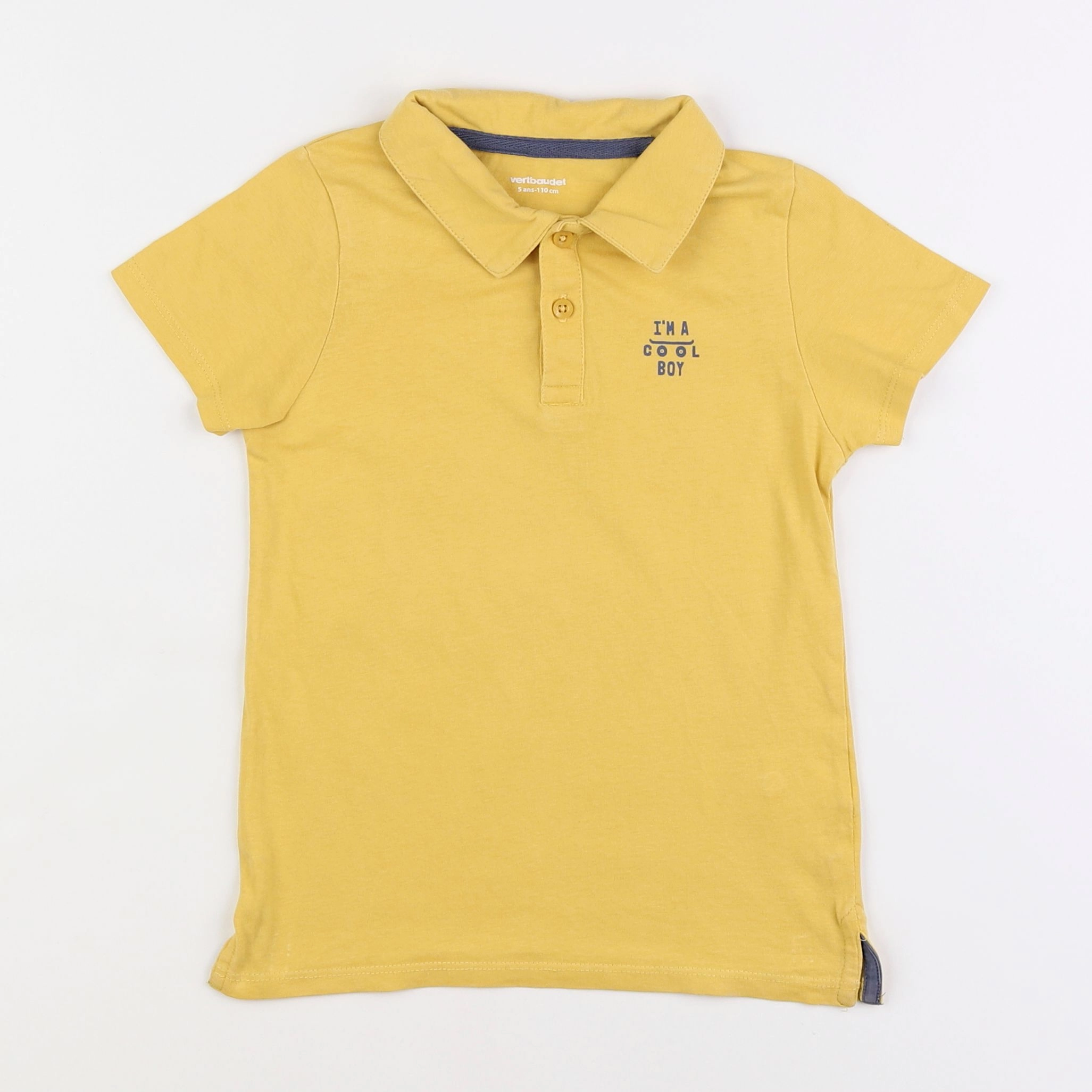 Vertbaudet - polo jaune - 5 ans