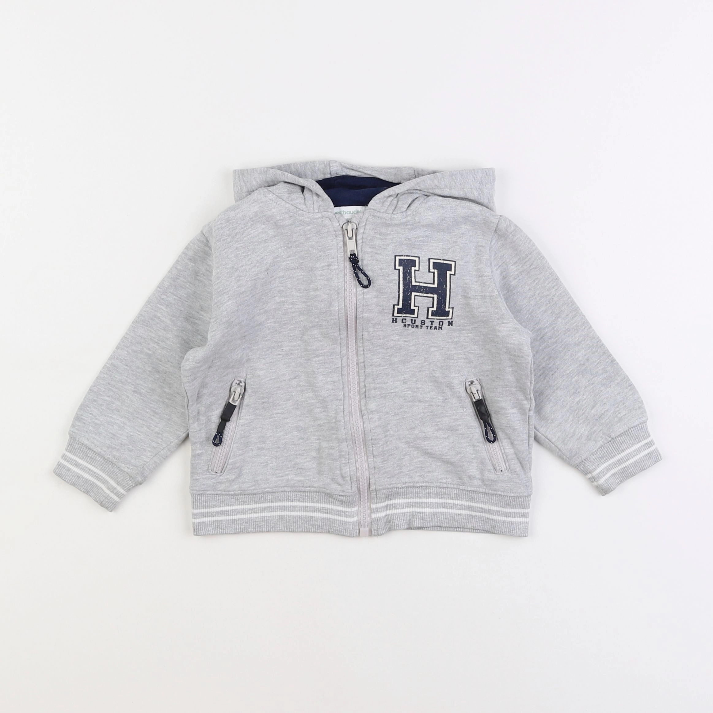 Vertbaudet - sweat gris - 2 ans