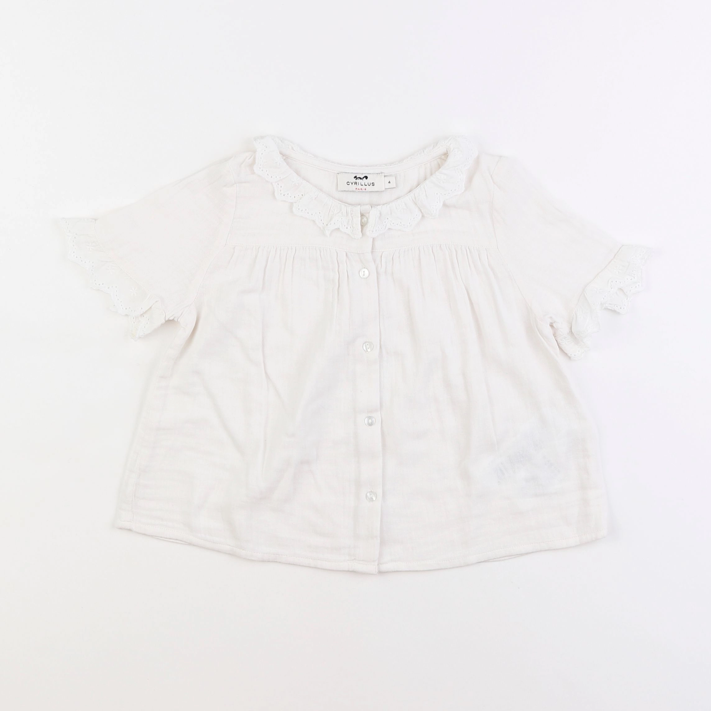 Cyrillus - blouse blanc - 4 ans