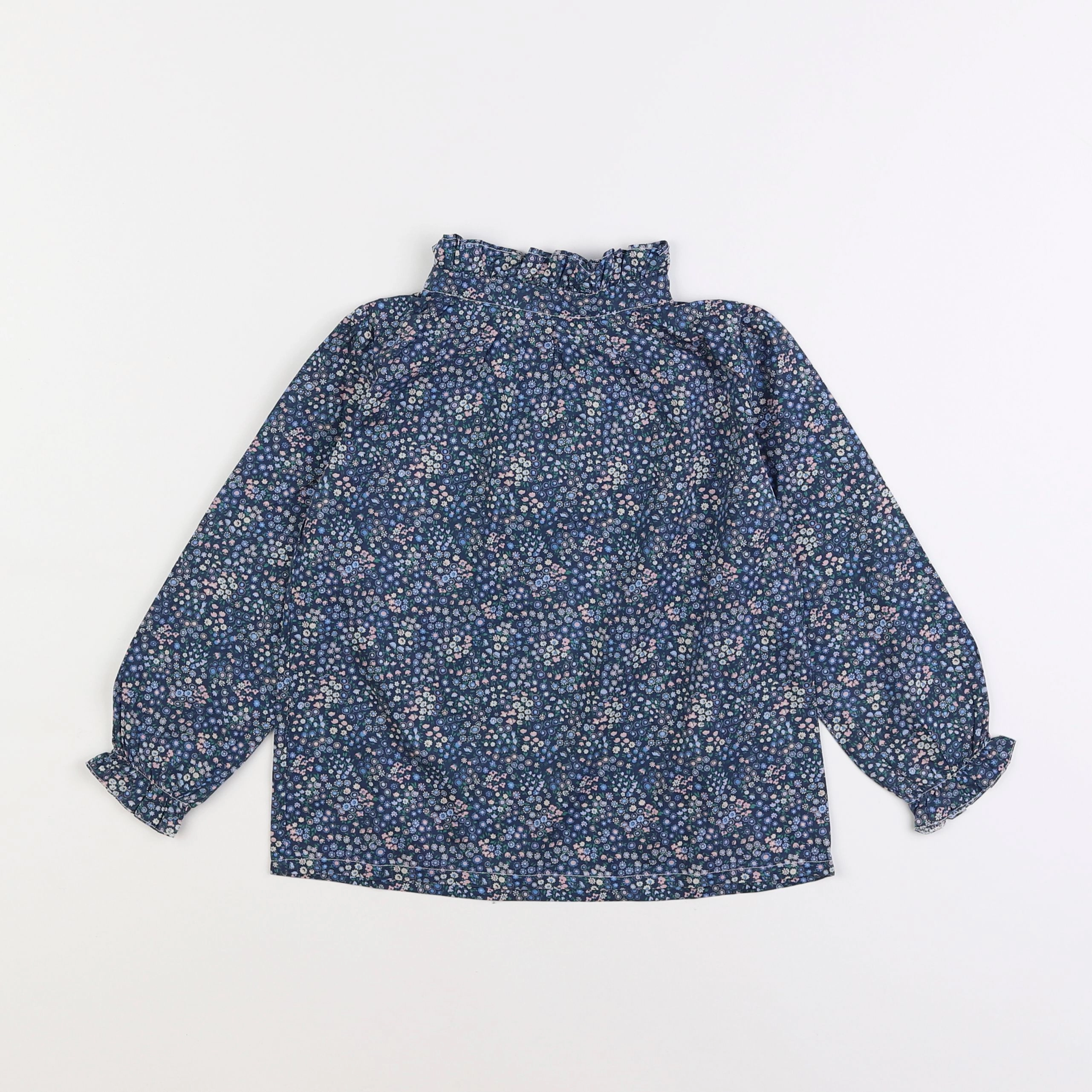 Marie Puce - blouse bleu - 4 ans