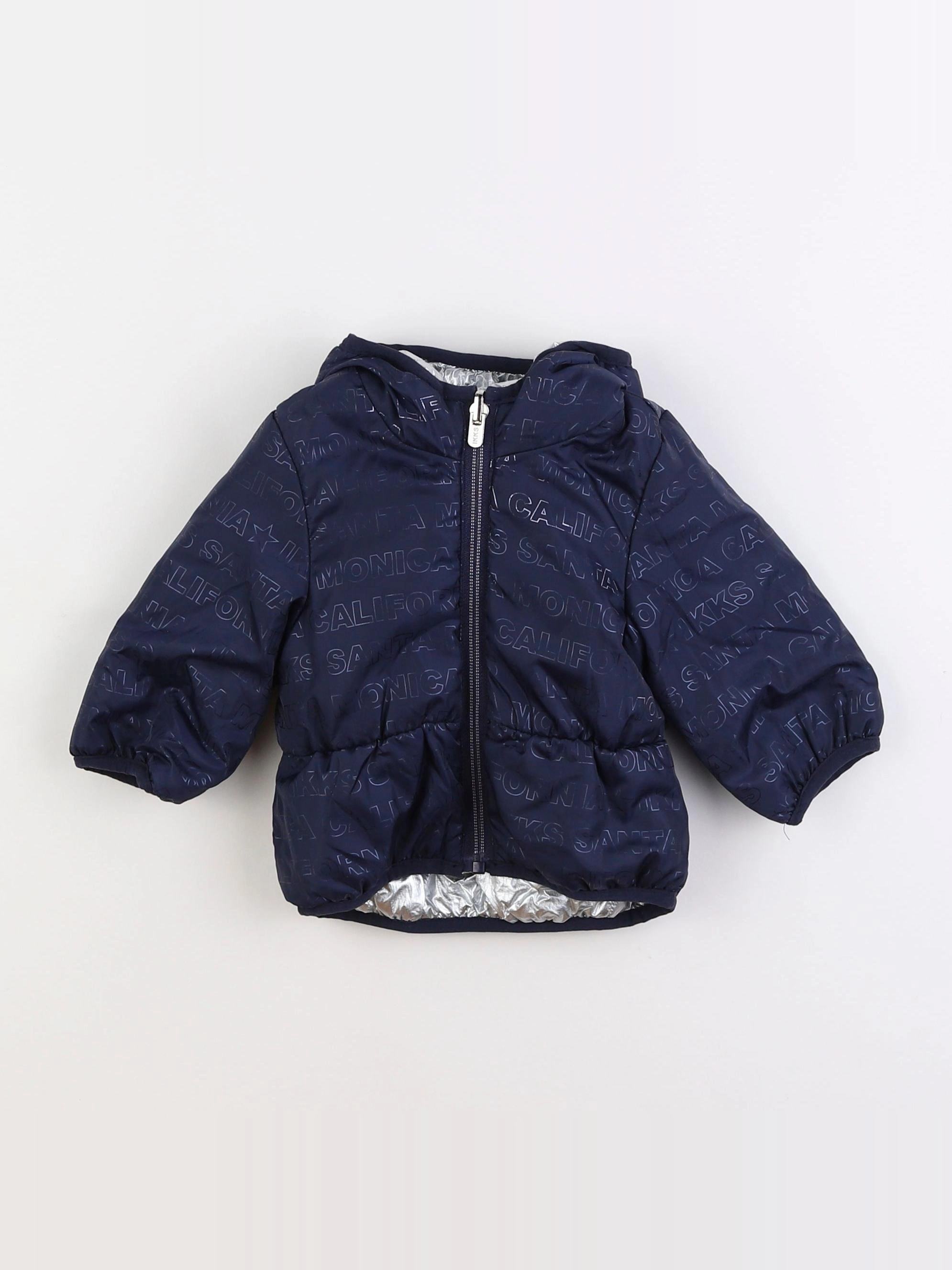 IKKS - doudoune bleu, argent - 6 mois