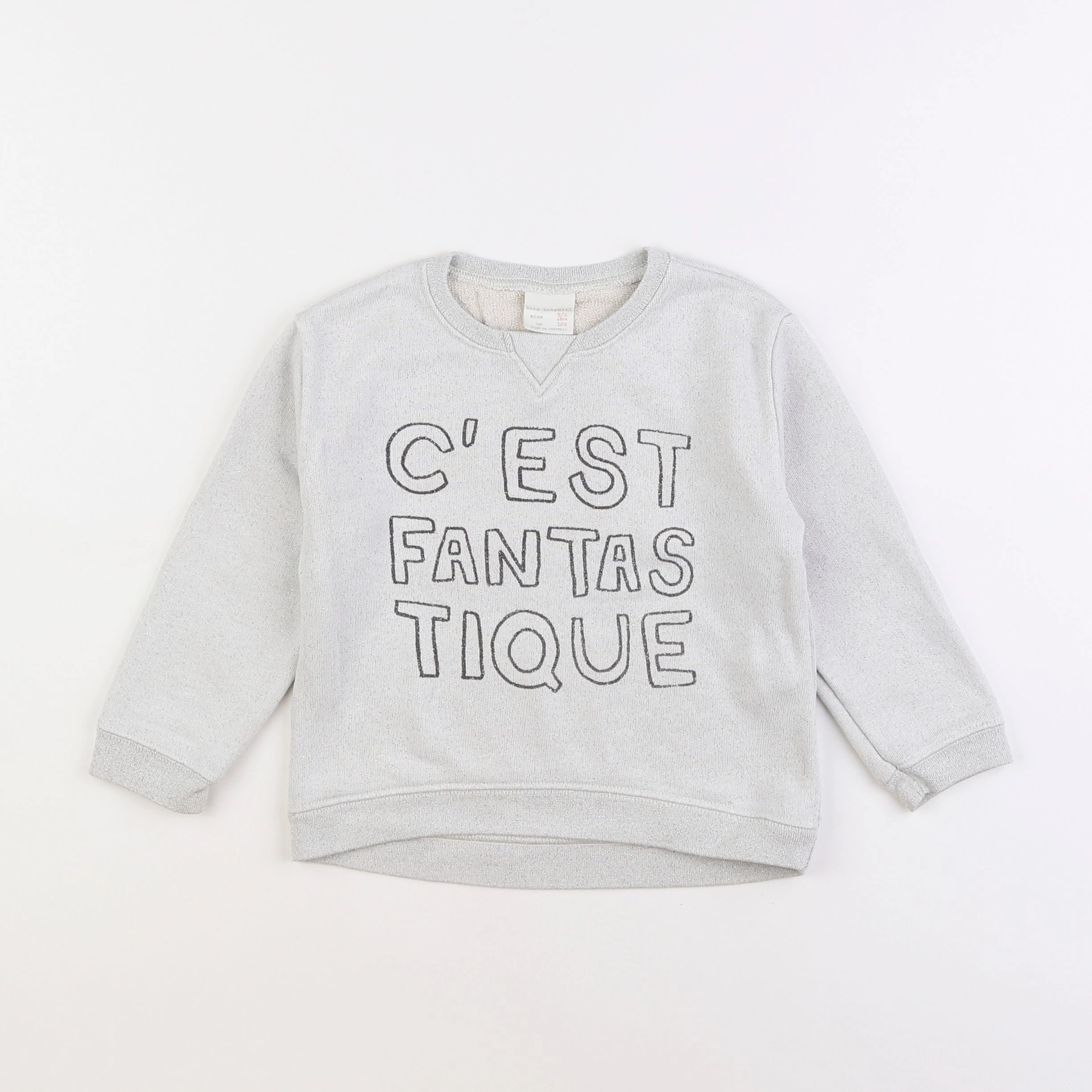 Zara - sweat gris - 3/4 ans