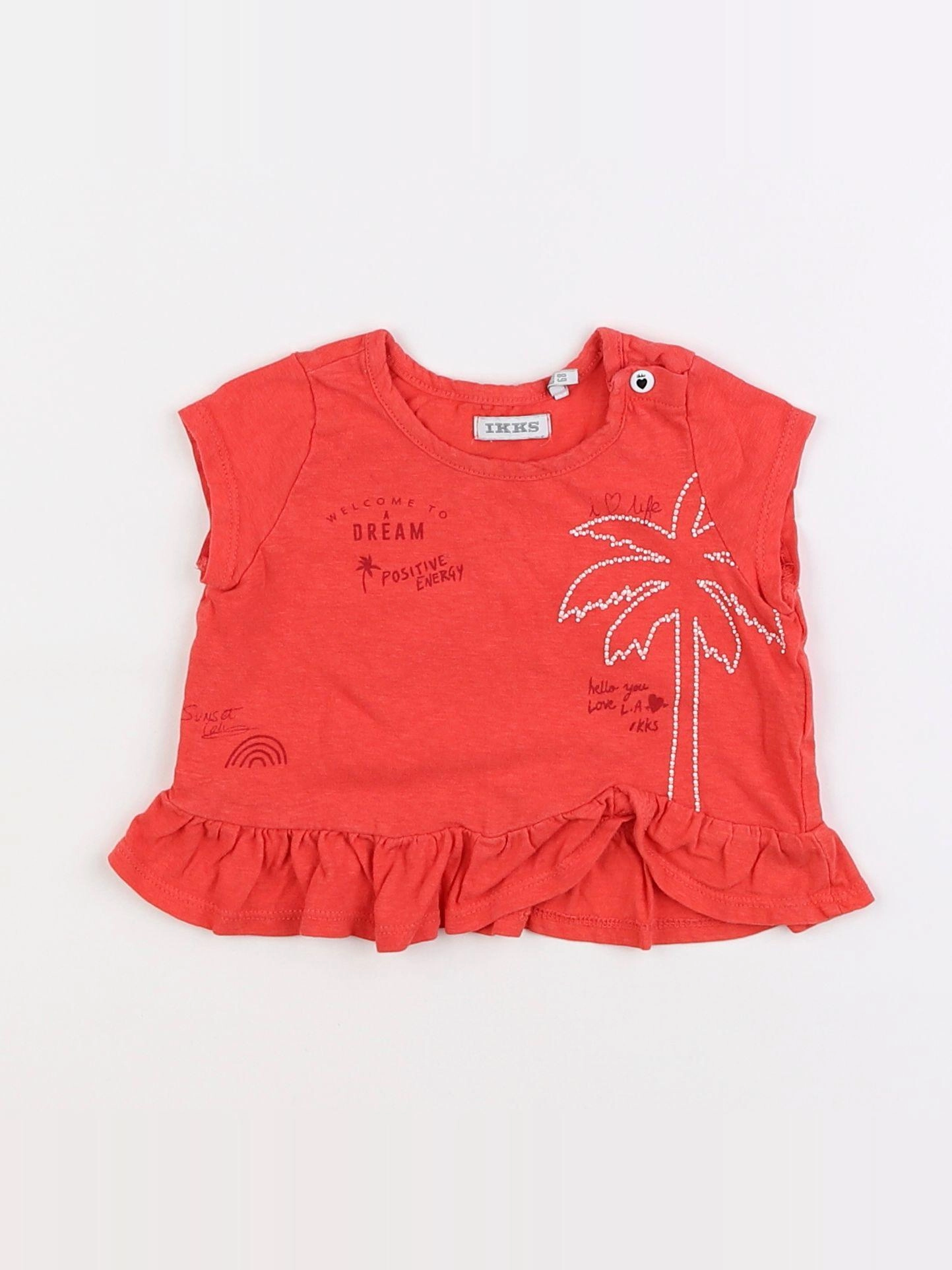 IKKS - tee-shirt rouge - 6 mois