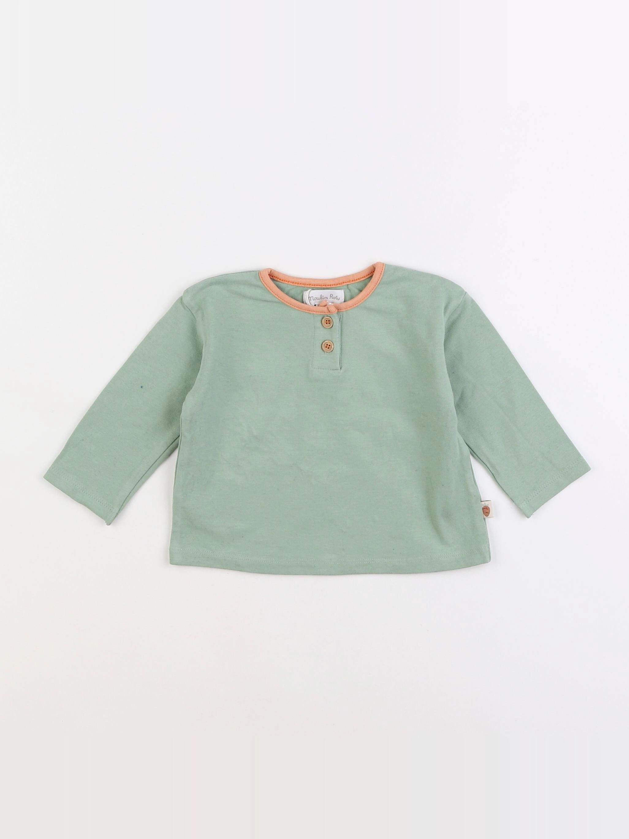 Moulin Roty - tee-shirt vert - 12 mois