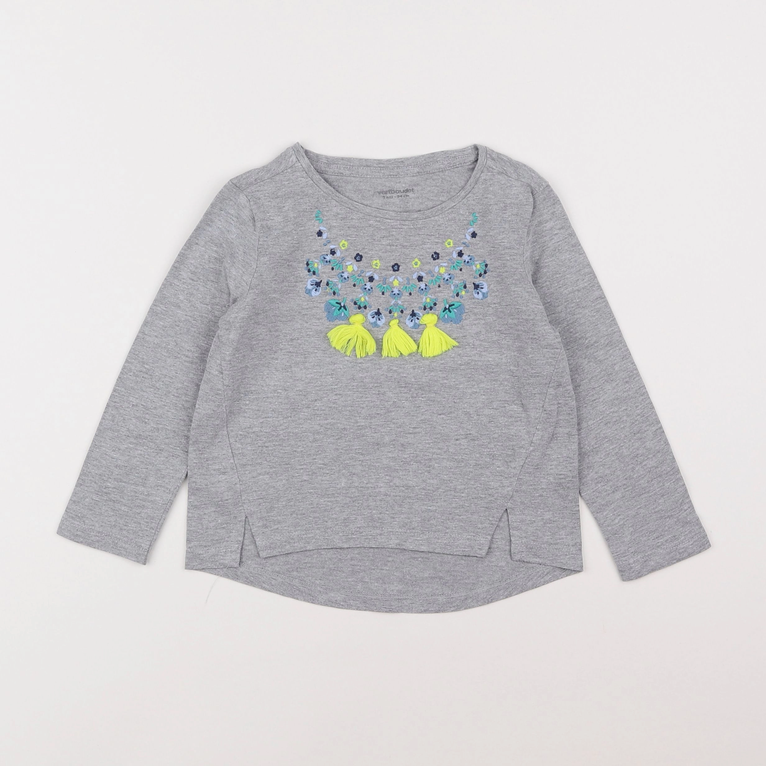 Vertbaudet - tee-shirt gris - 3 ans