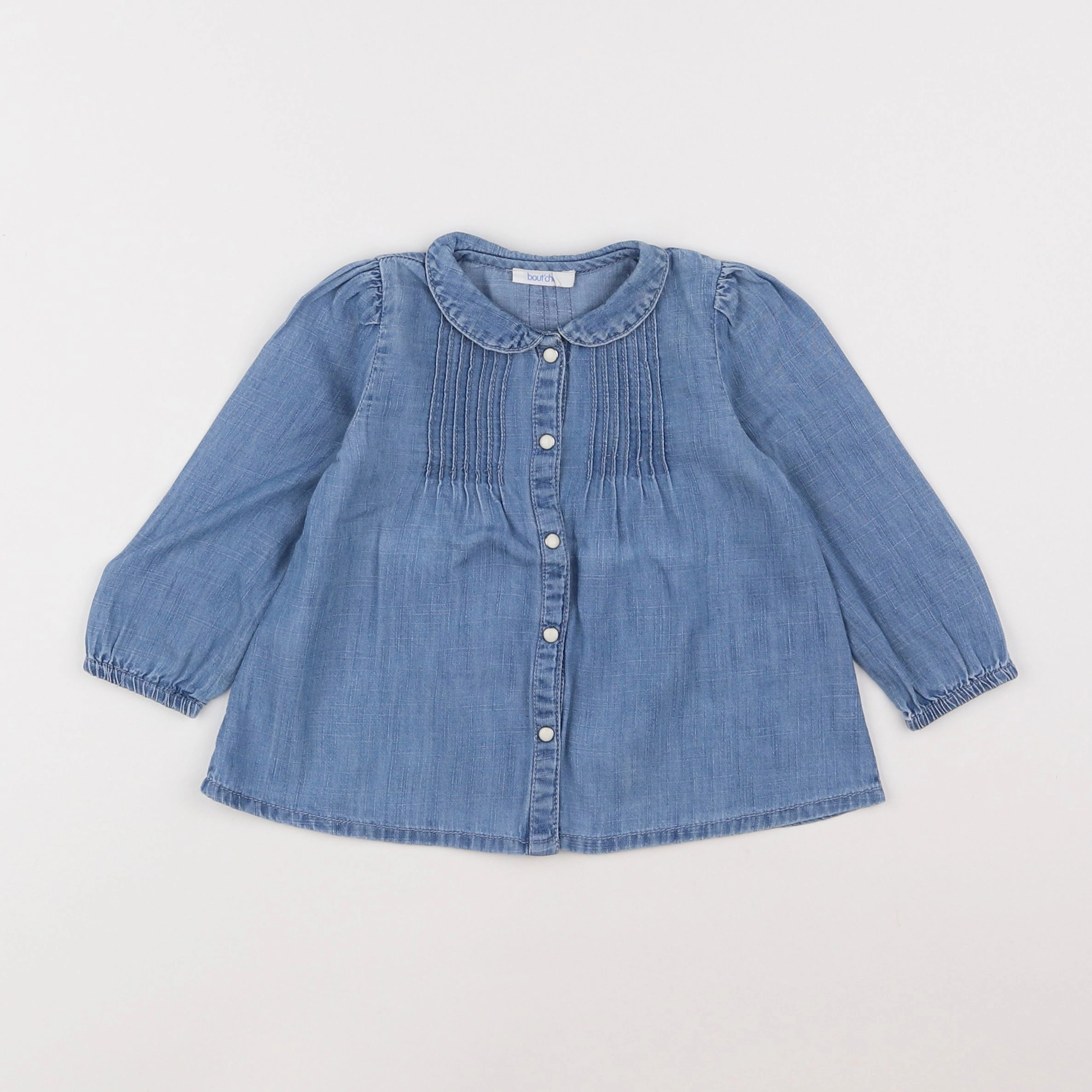 Boutchou - blouse bleu - 12 mois