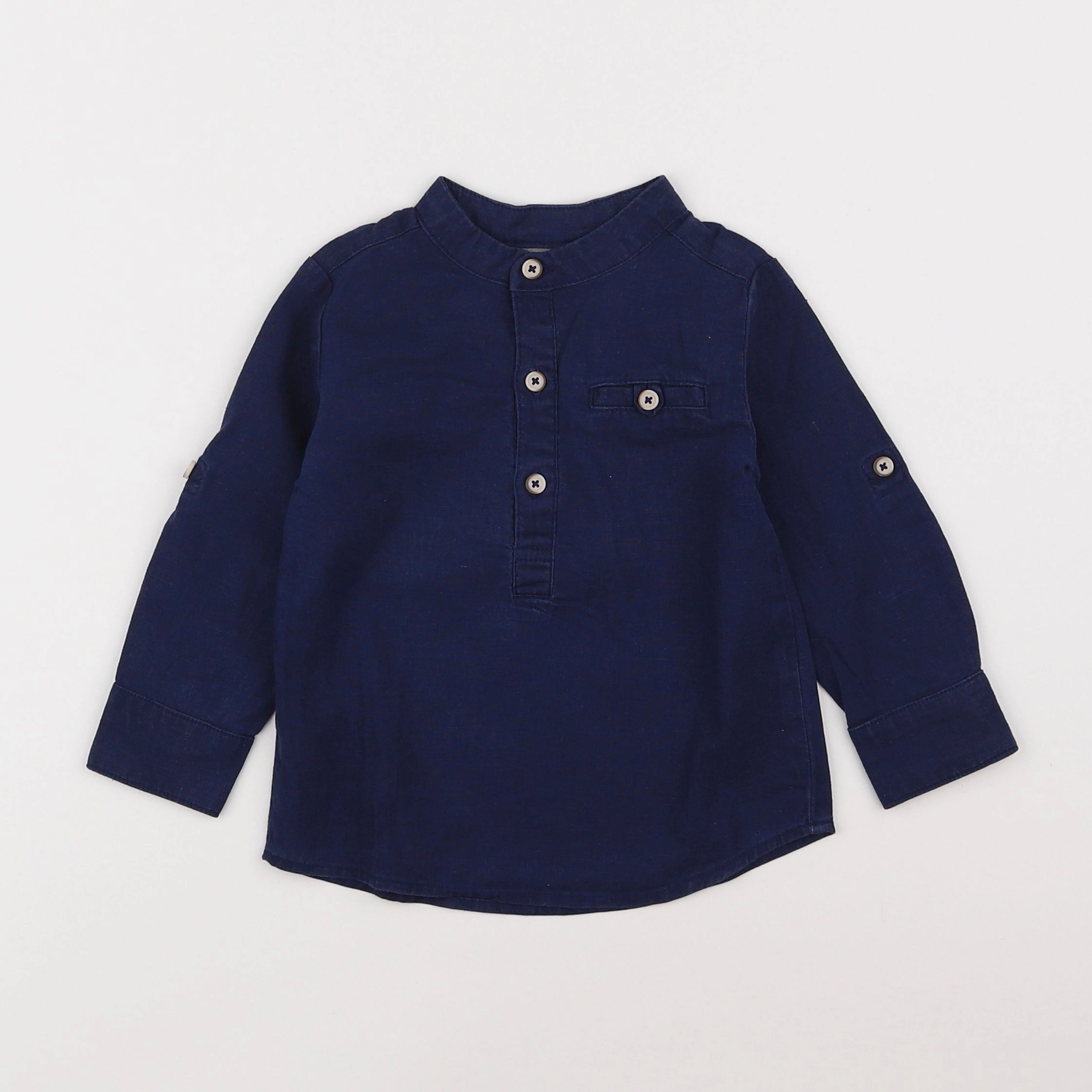 Vertbaudet - blouse bleu - 2 ans