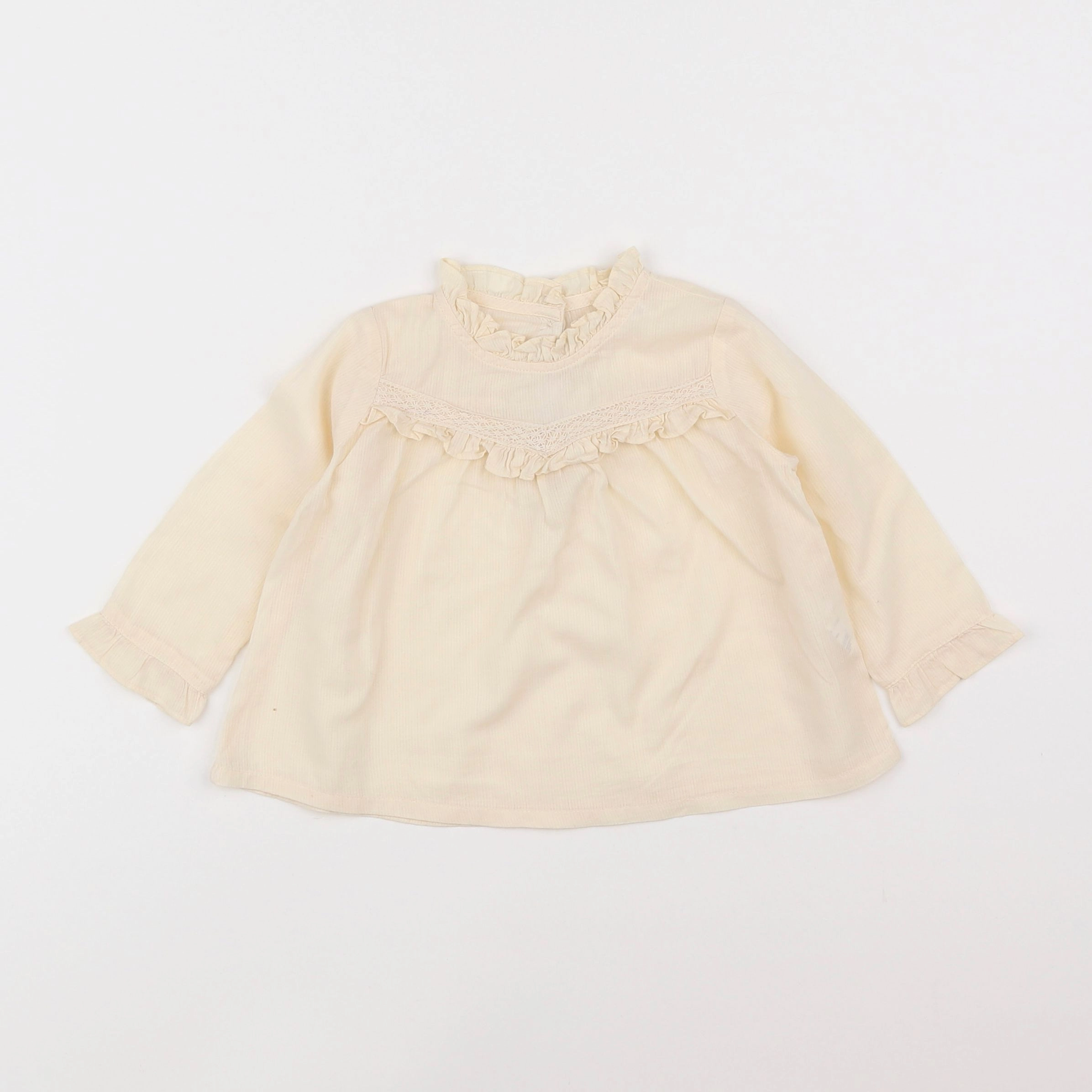 Boutchou - blouse beige - 9 mois