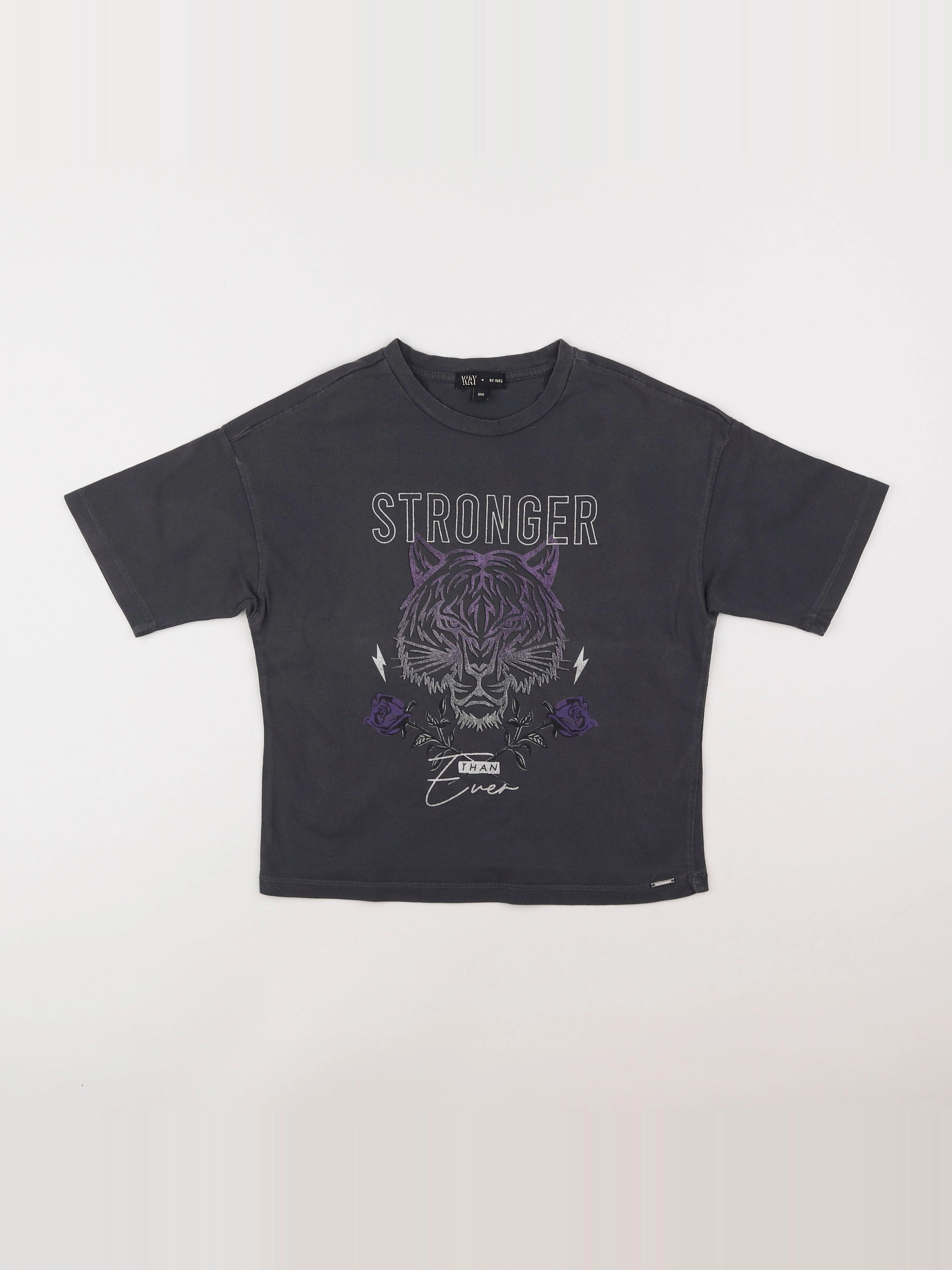 IKKS - tee-shirt gris - 10 ans