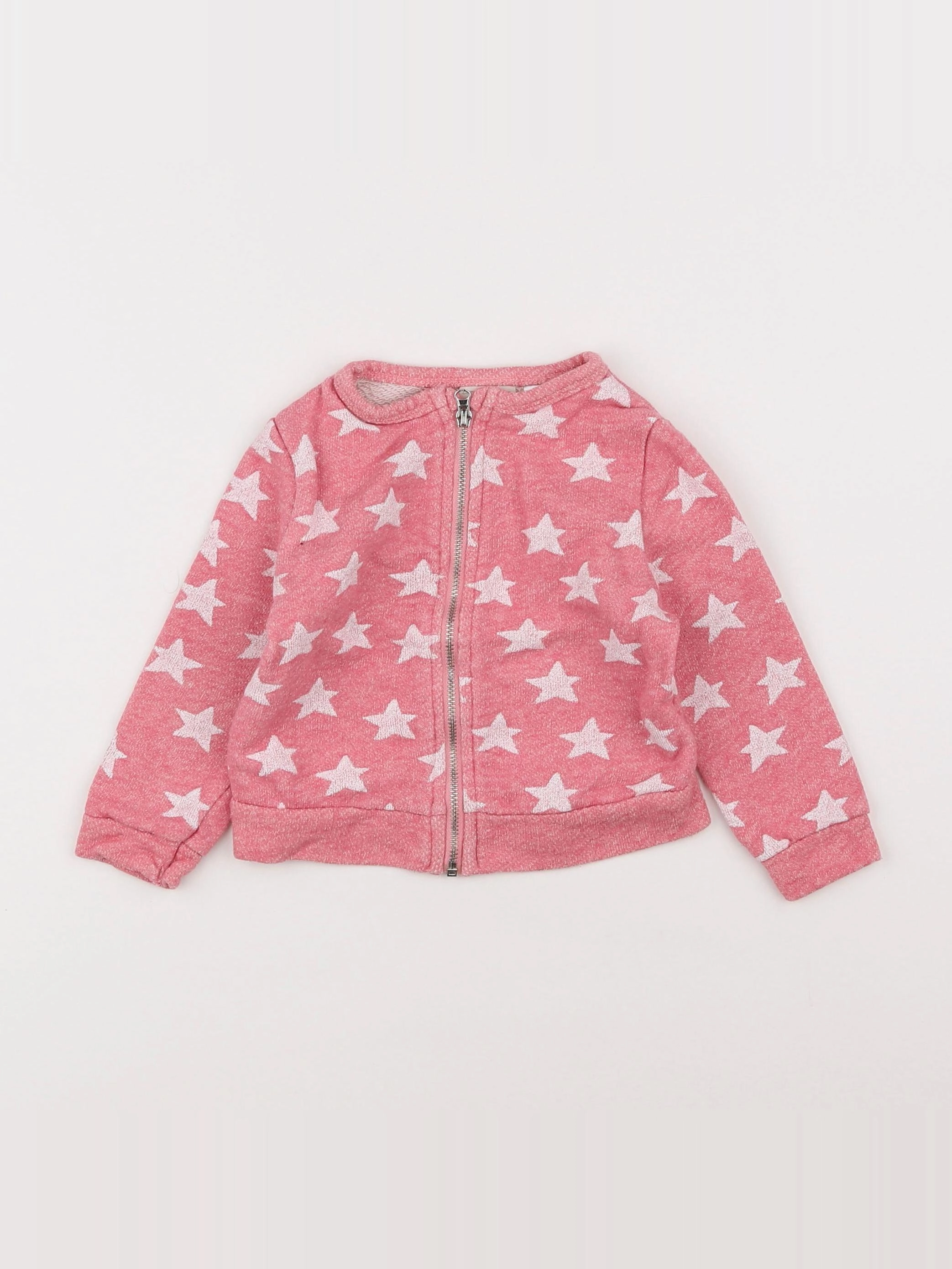 Zara - gilet rose - 12/18 mois