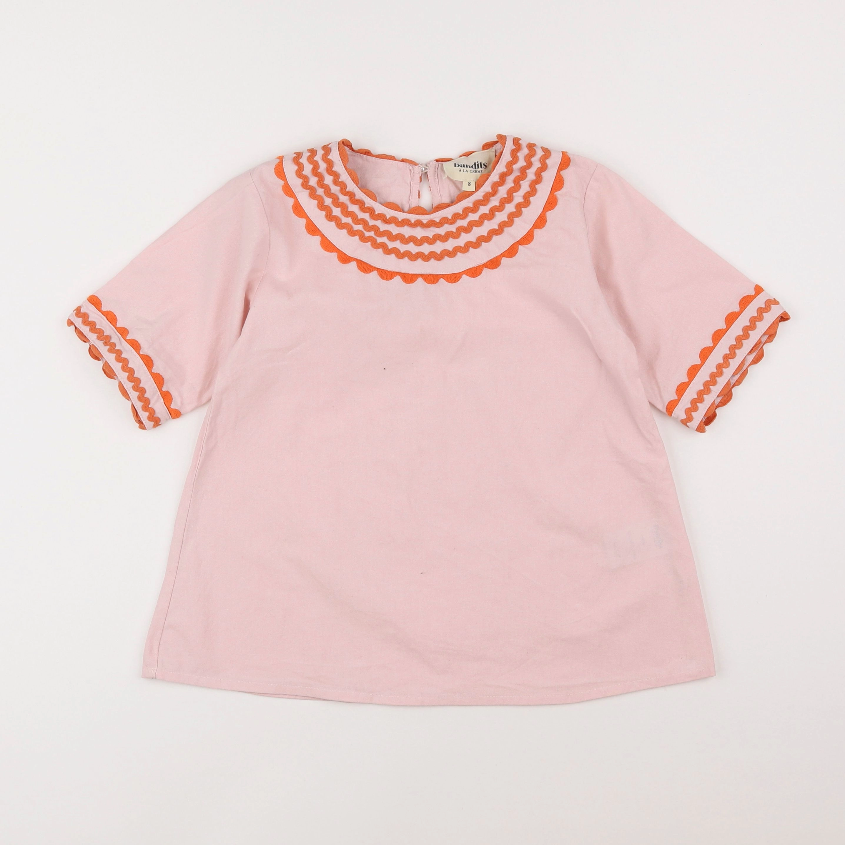 Bandits à la crème - blouse rose, orange - 8 ans