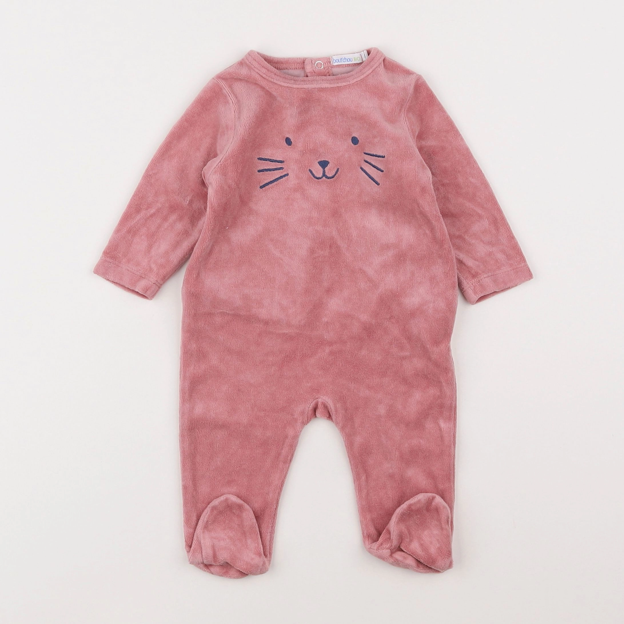 Boutchou - pyjama velours rose - 3 mois