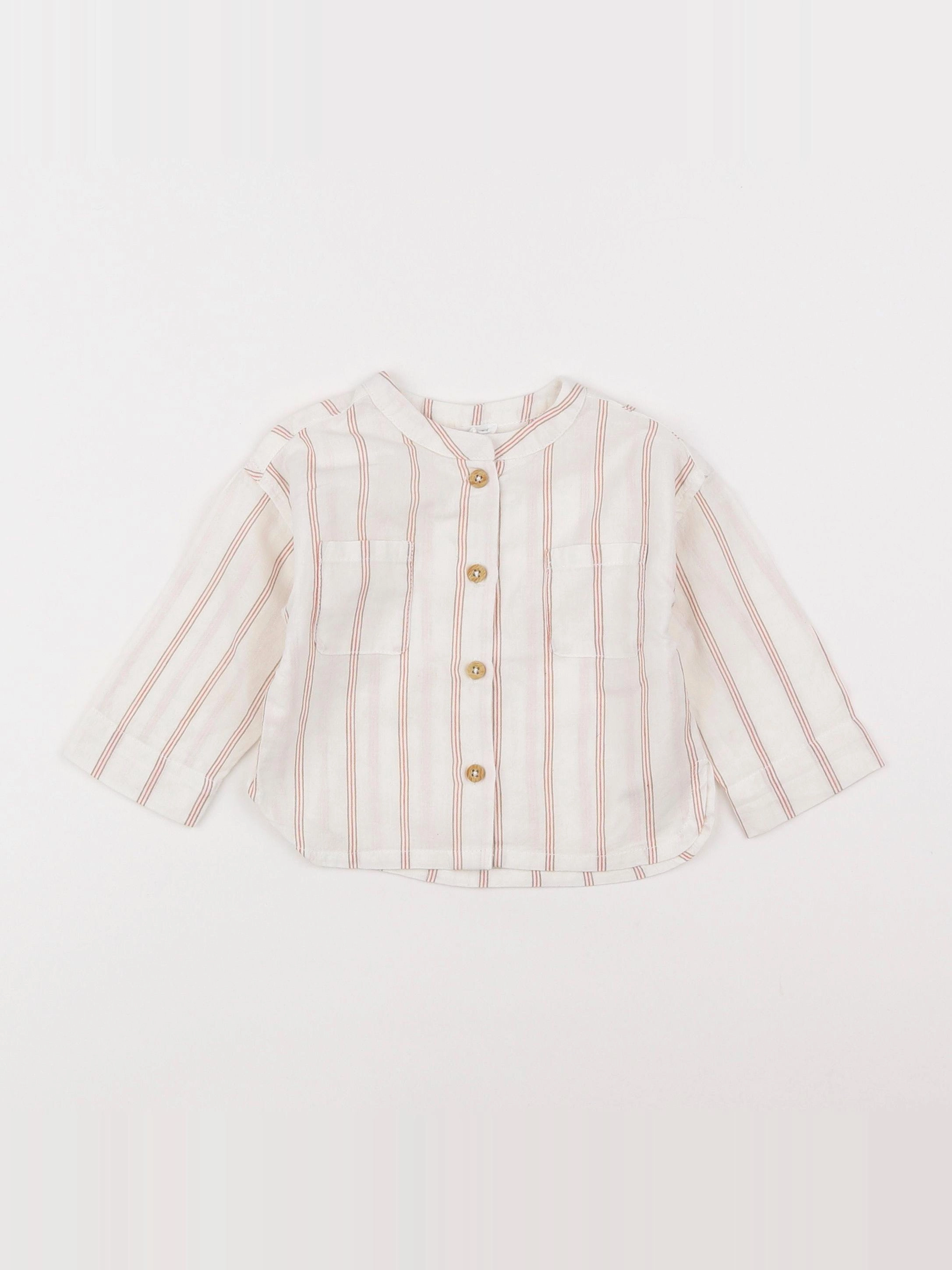 Vertbaudet - chemise beige - 3 mois