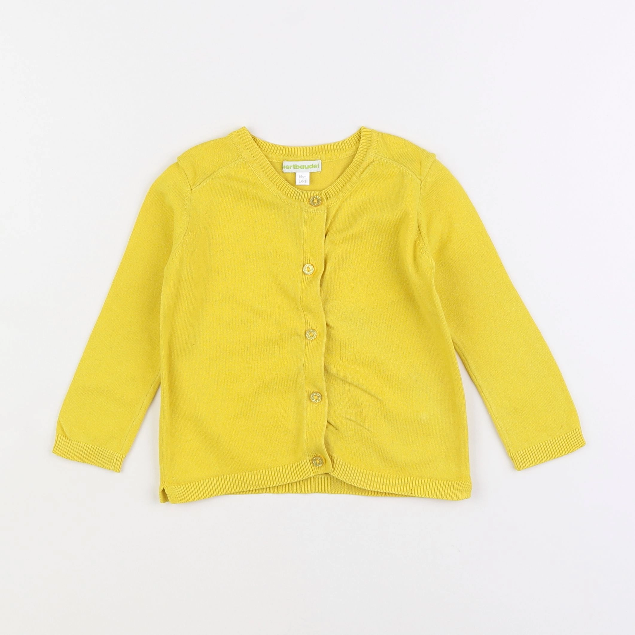 Vertbaudet - gilet jaune - 2 ans