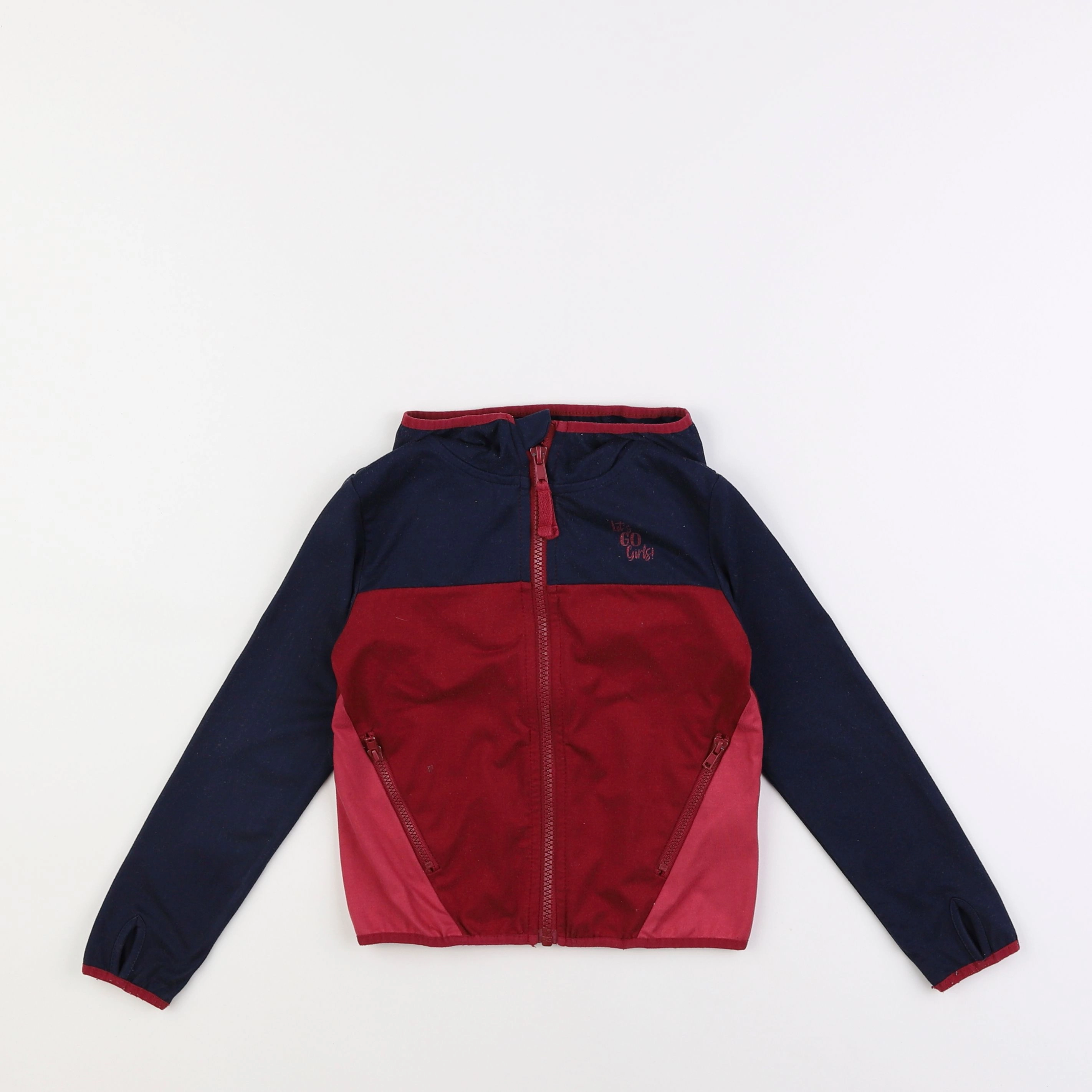 Vertbaudet - sweat bleu, rouge - 4 ans