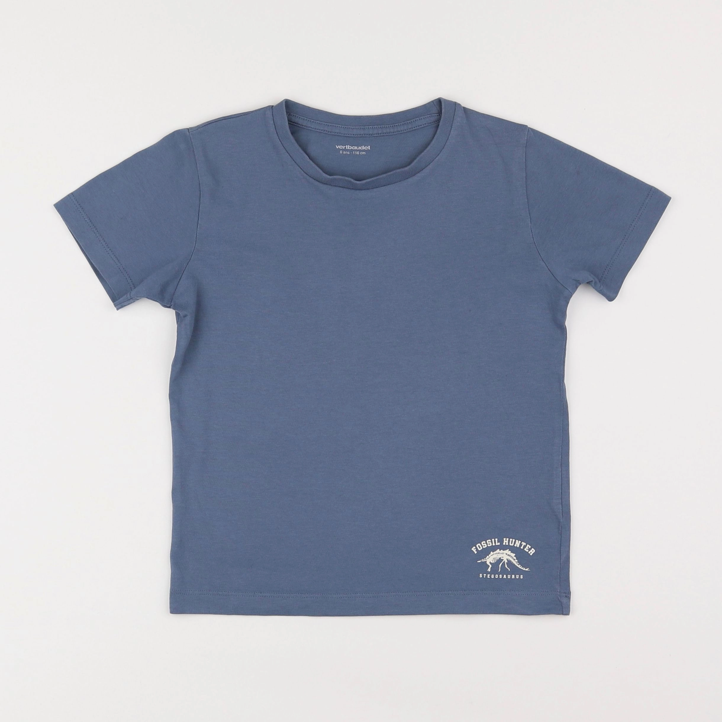 Vertbaudet - tee-shirt bleu - 6 ans