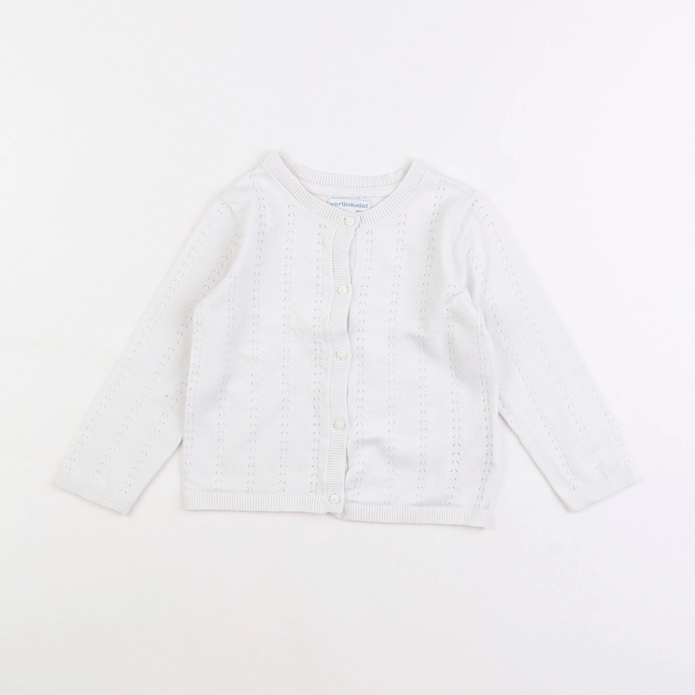 Vertbaudet - gilet blanc - 2 ans