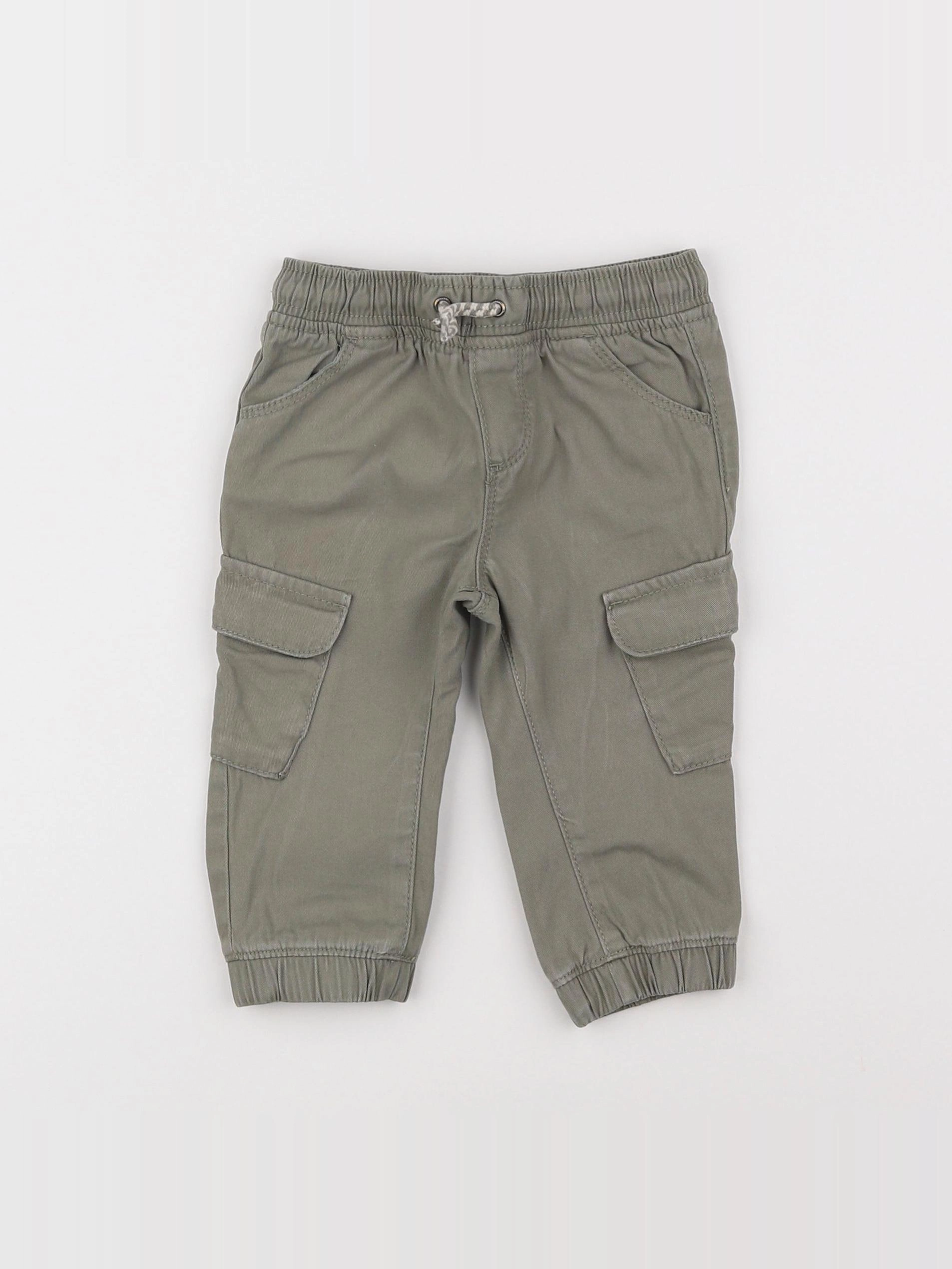 Vertbaudet - pantalon vert - 12 mois