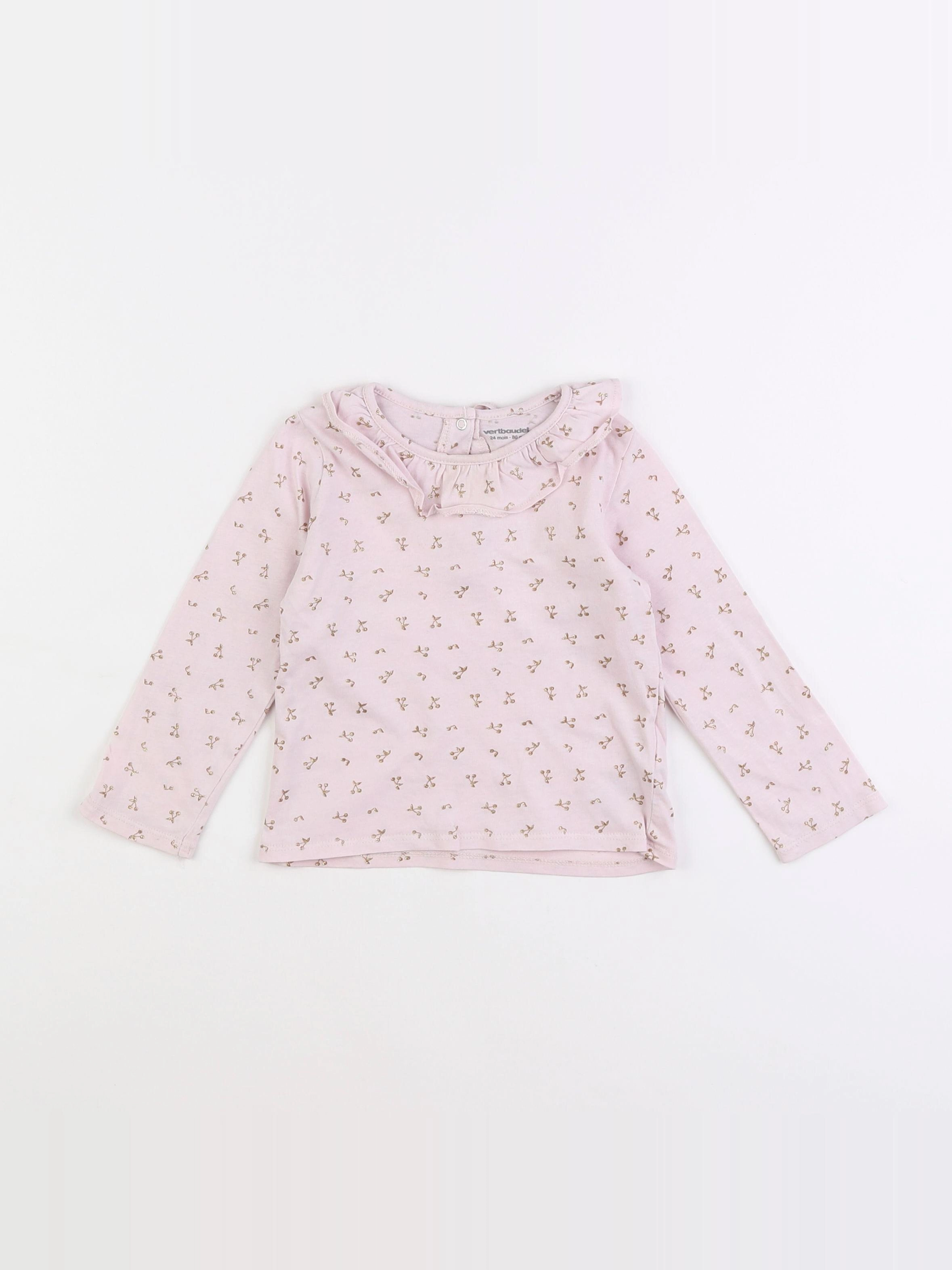 Vertbaudet - tee-shirt violet - 2 ans