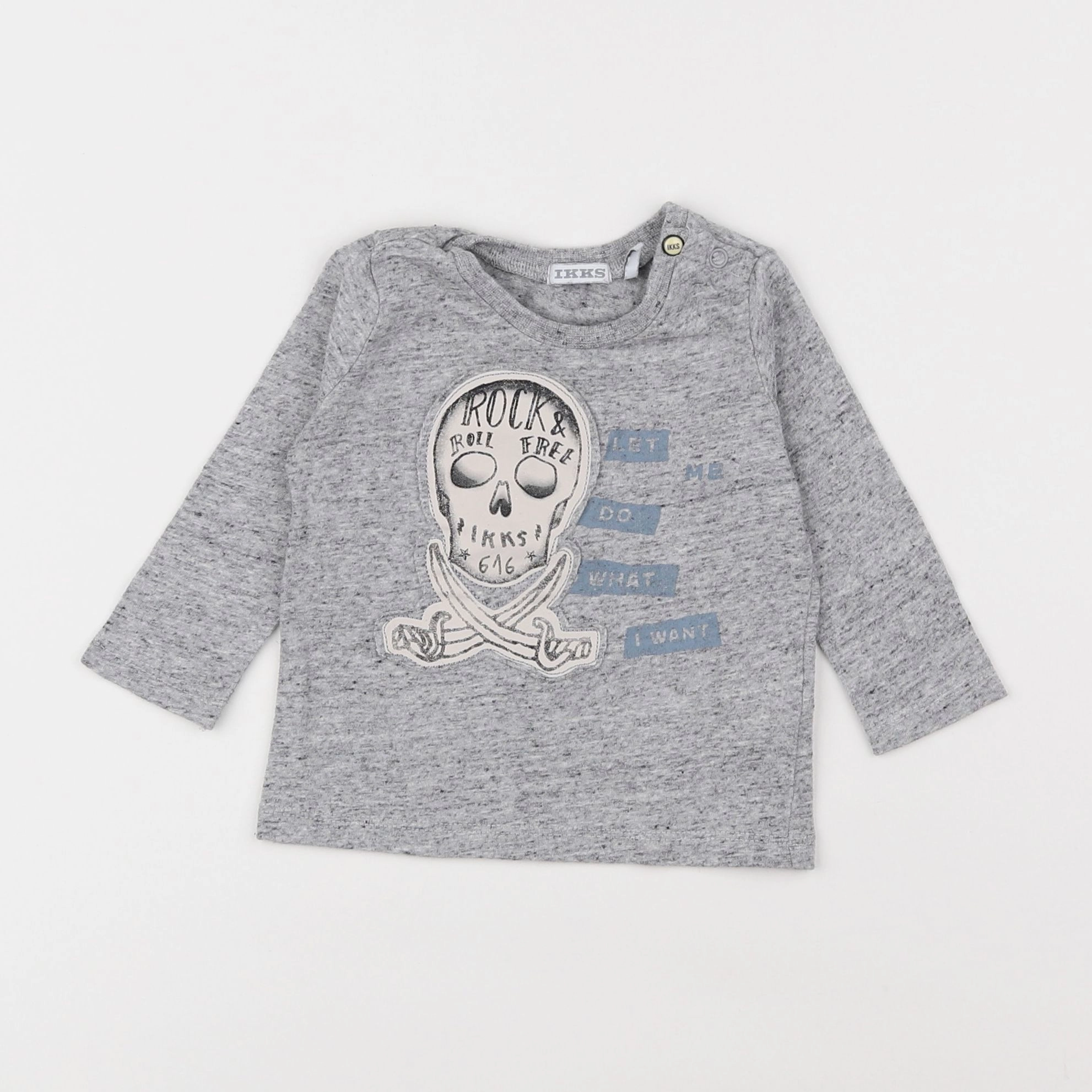 IKKS - tee-shirt gris - 6 mois