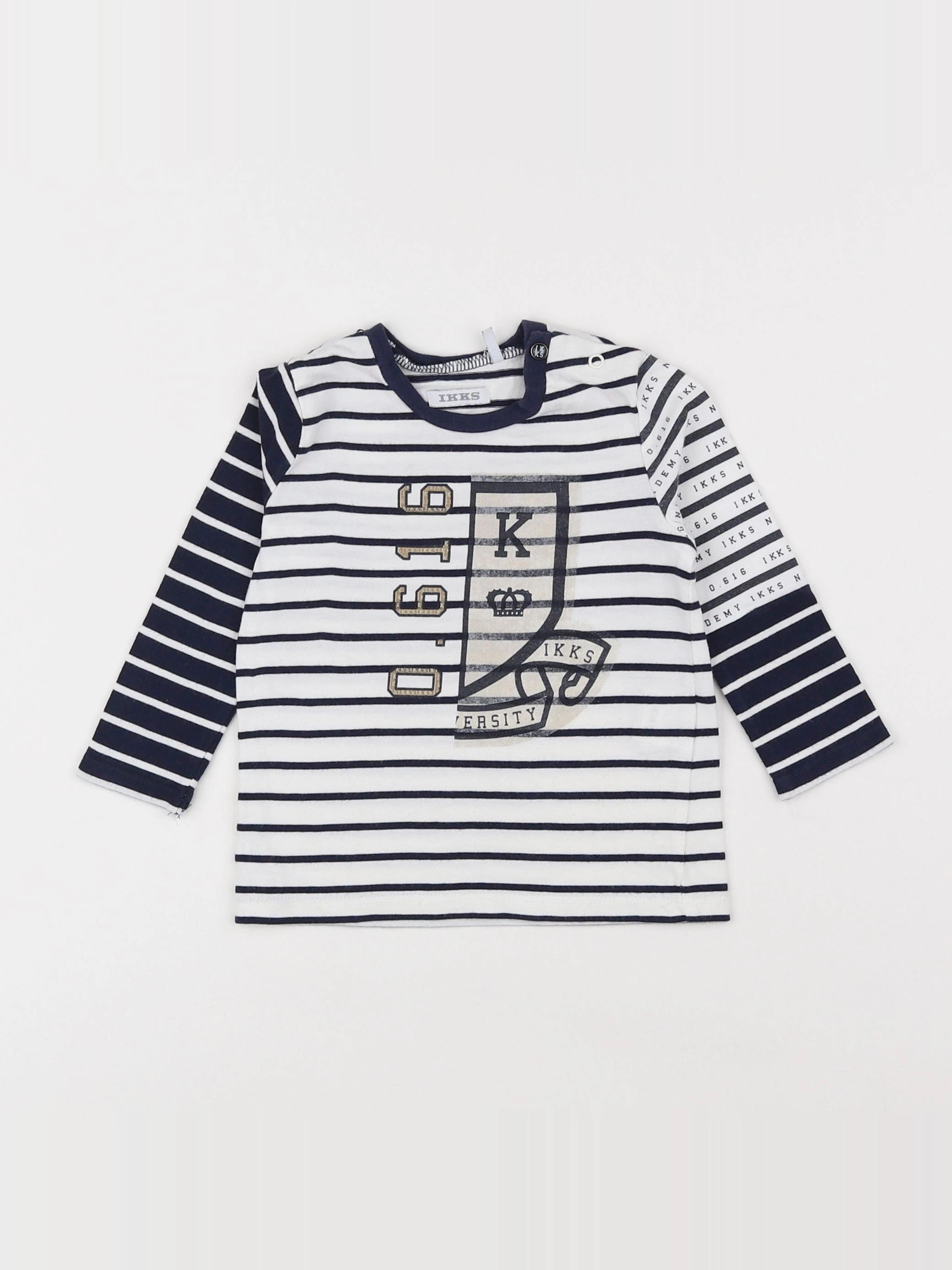 IKKS - tee-shirt bleu - 12 mois