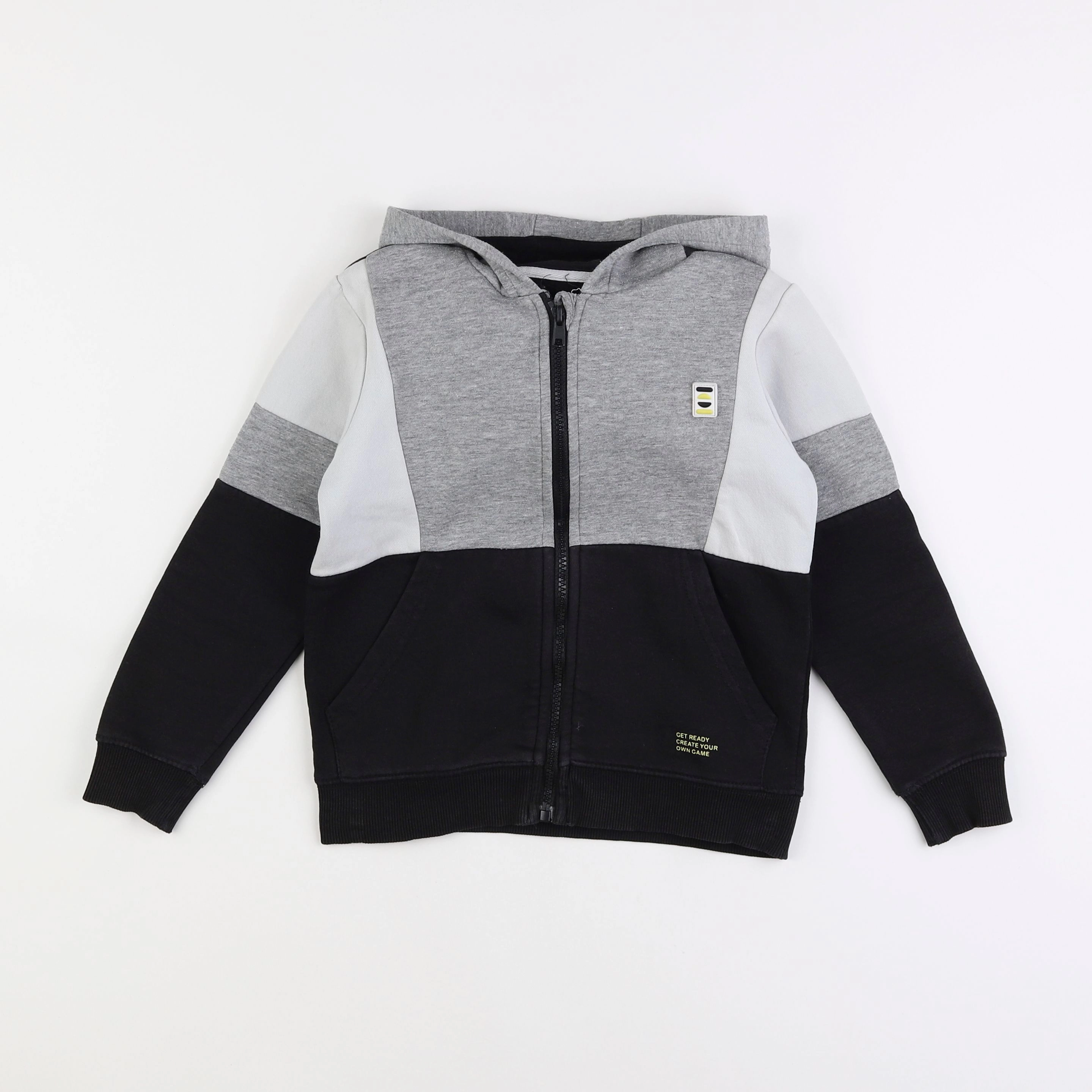 Vertbaudet - sweat noir - 8 ans