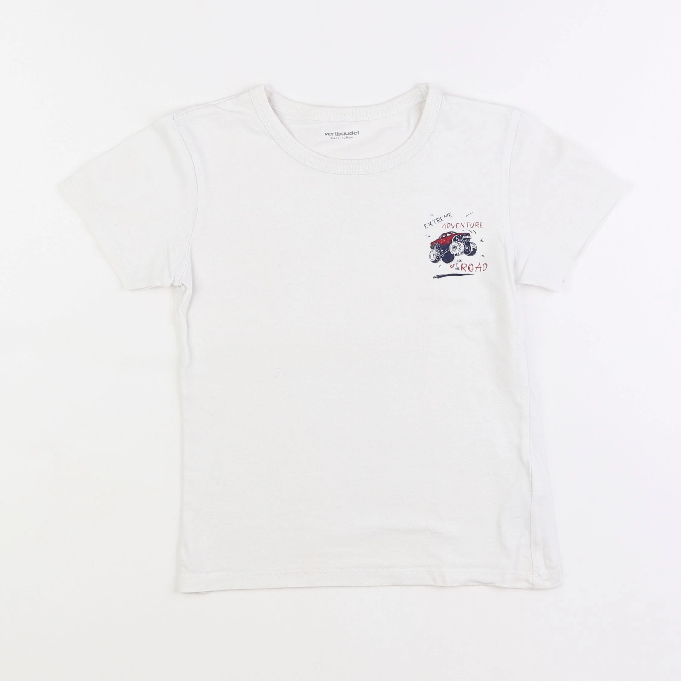 Vertbaudet - tee-shirt blanc - 8 ans