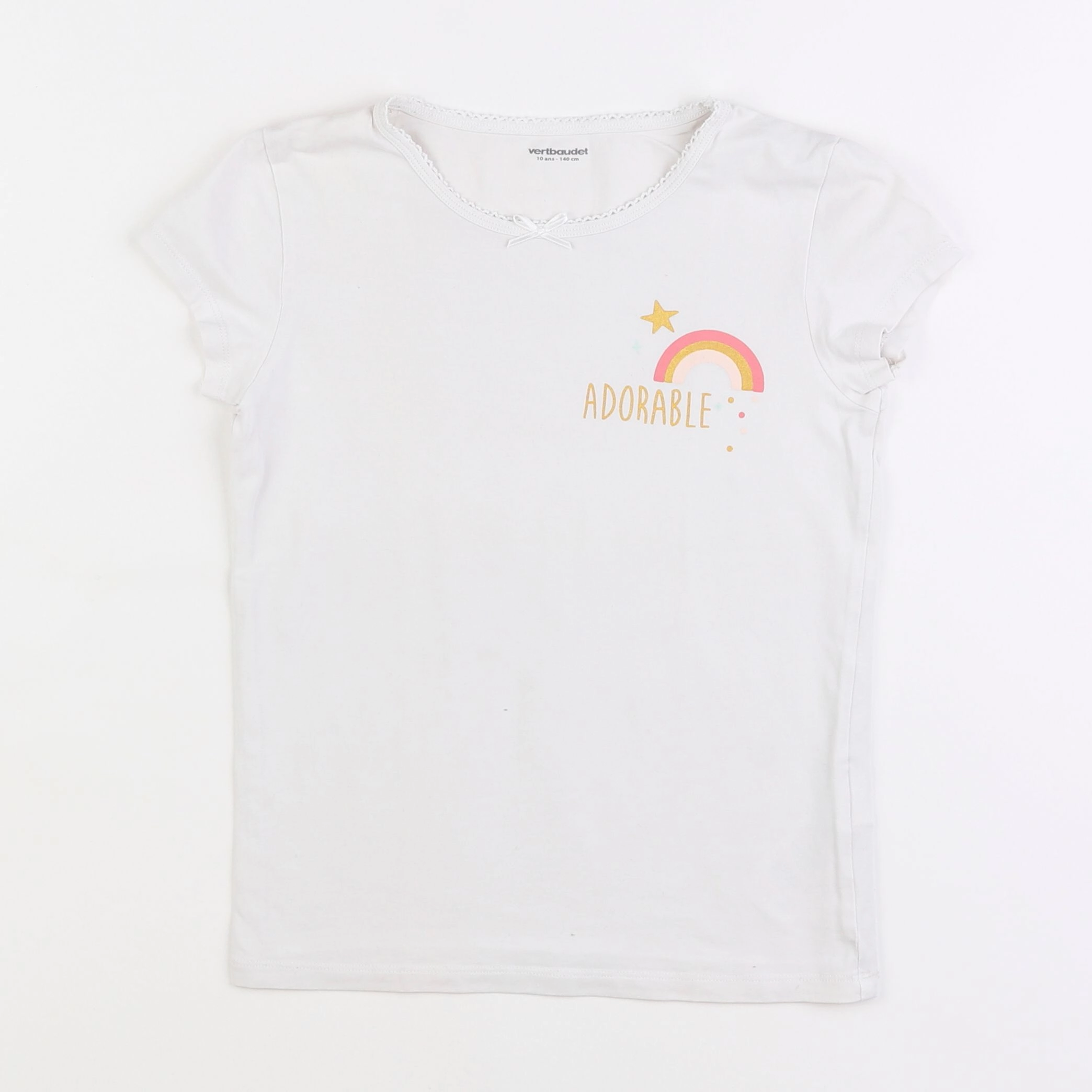 Vertbaudet - maillot de corps blanc - 10 ans