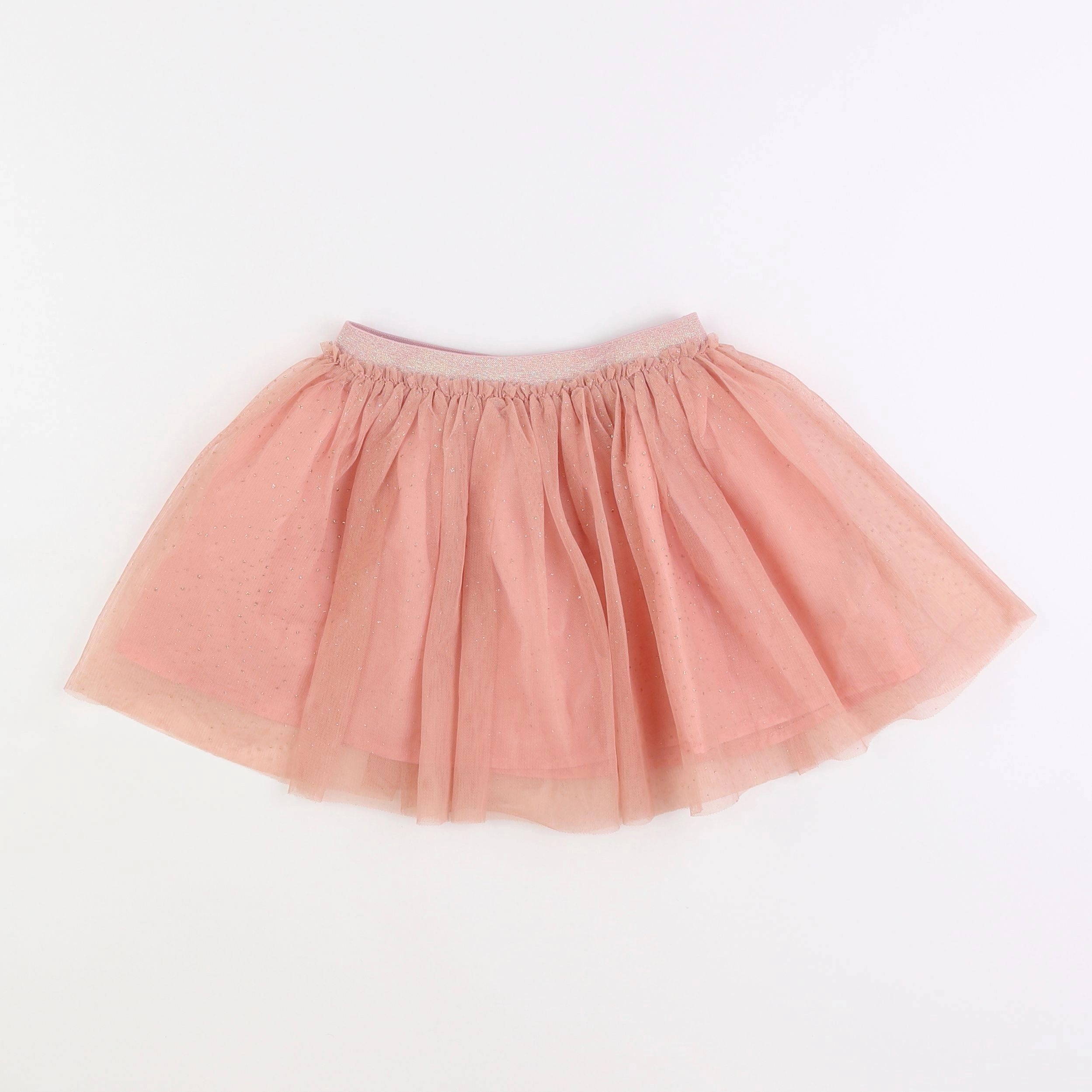 H&M - jupe rose, or - 2/4 ans