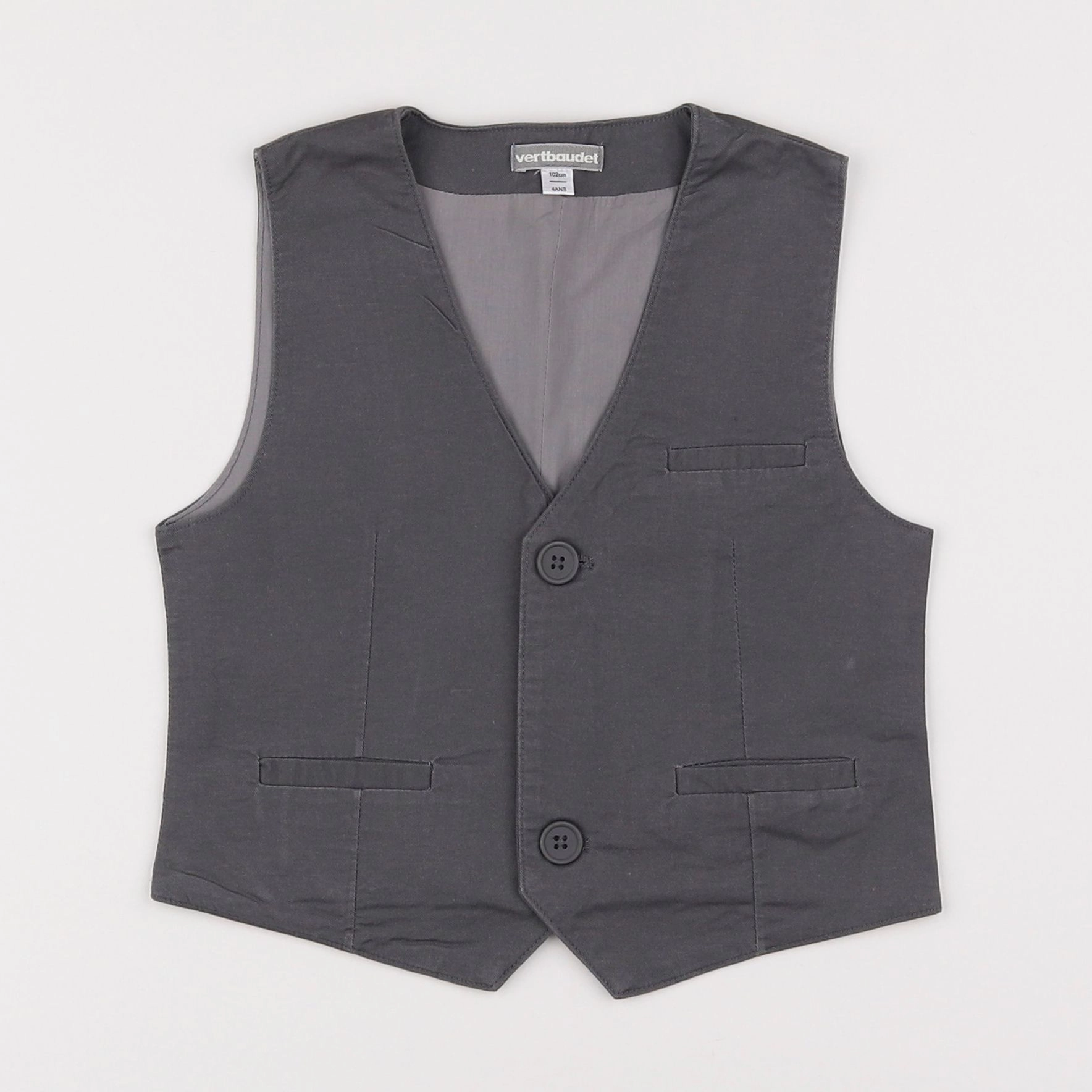 Vertbaudet - gilet gris - 4 ans