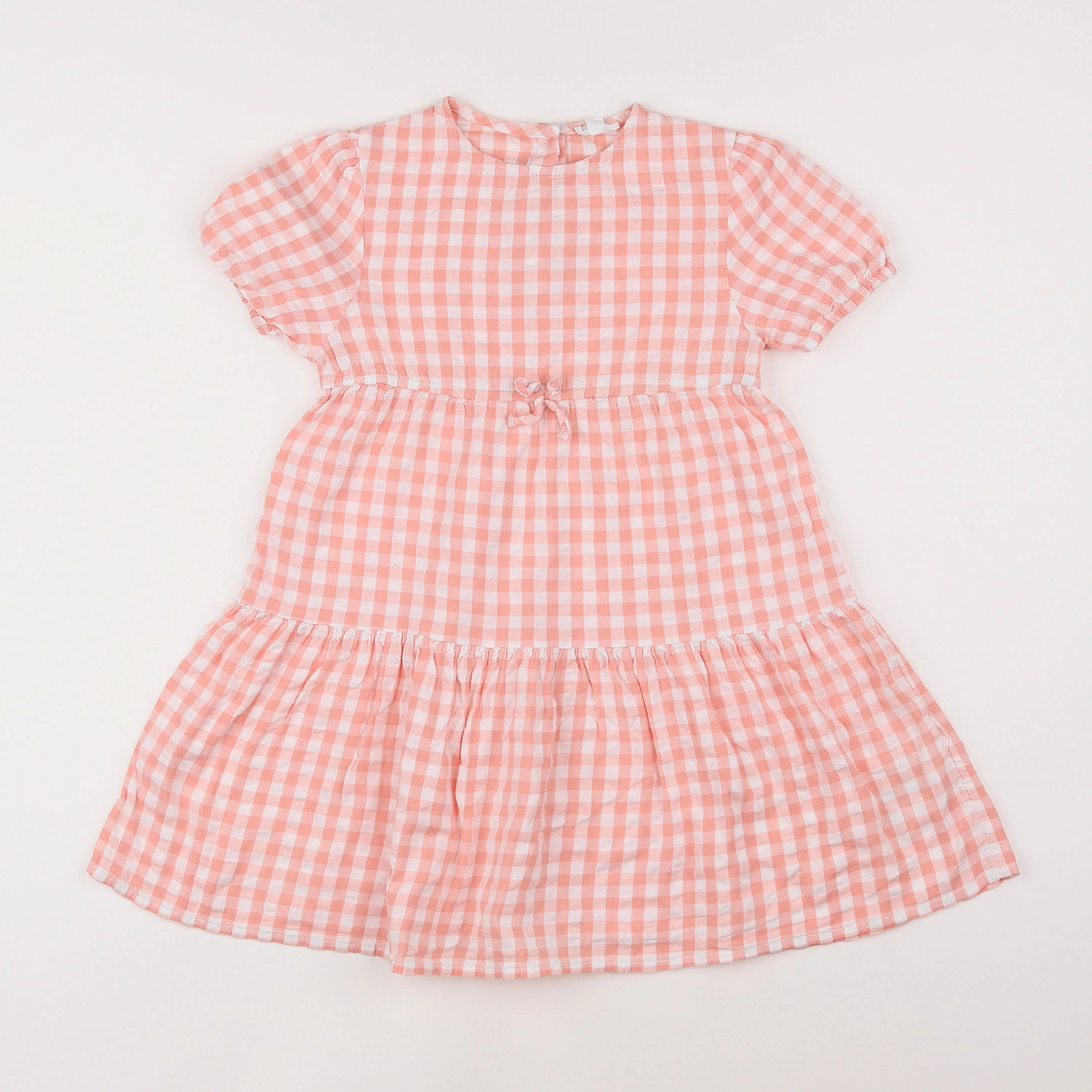 Vertbaudet - robe blanc, rose - 6 ans