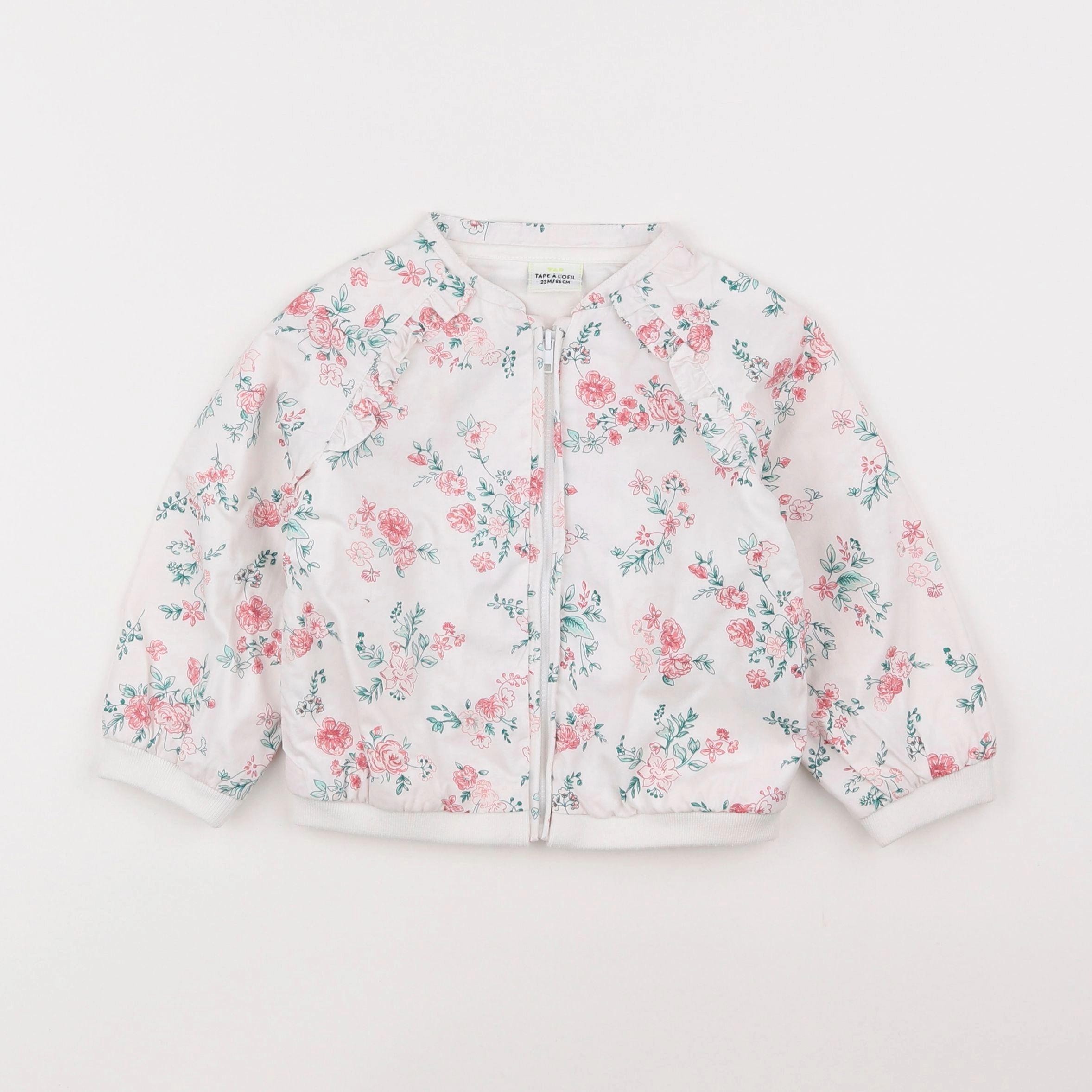 Tape à l'oeil - veste blanc, rose - 2 ans