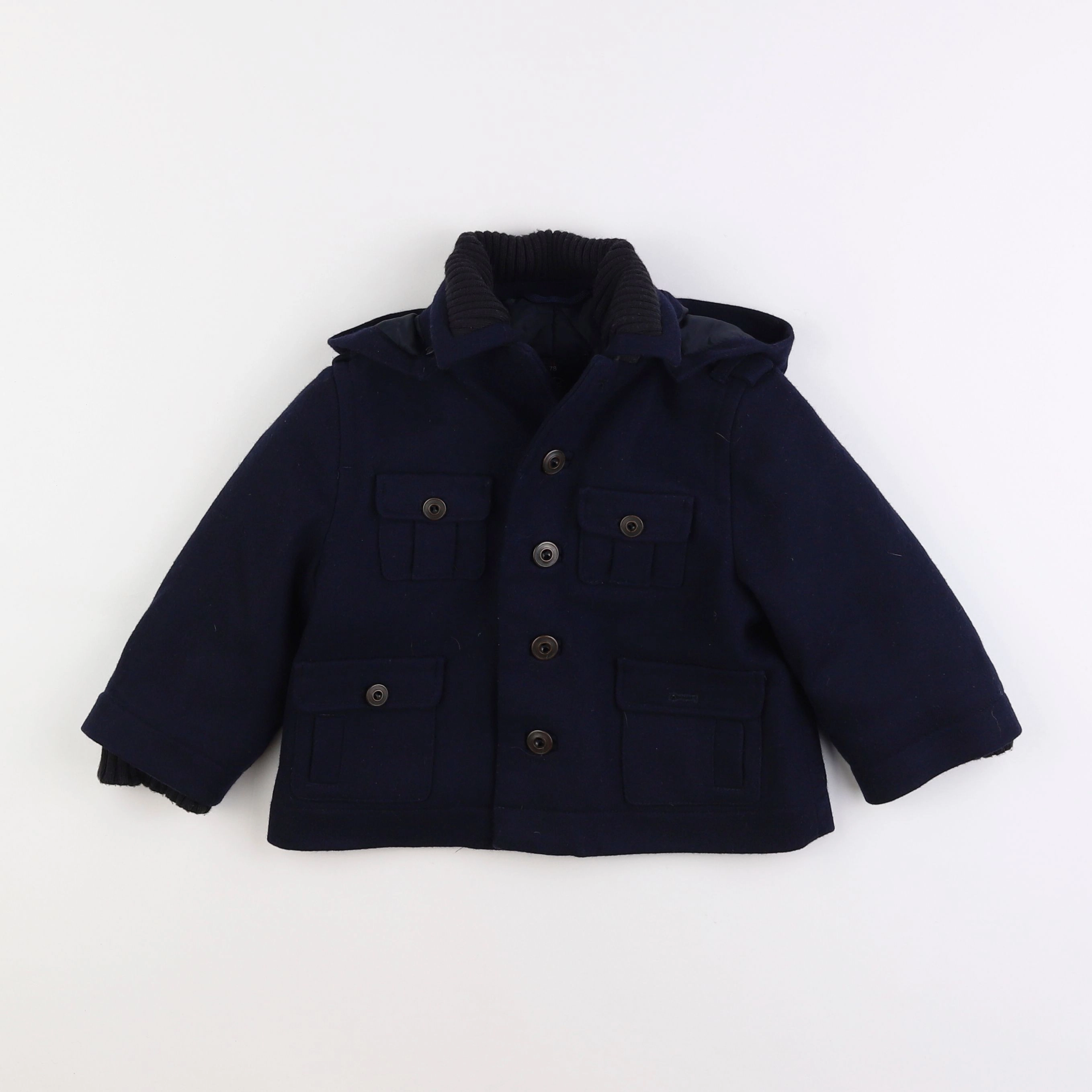 Jacadi - veste doublé bleu - 2 ans