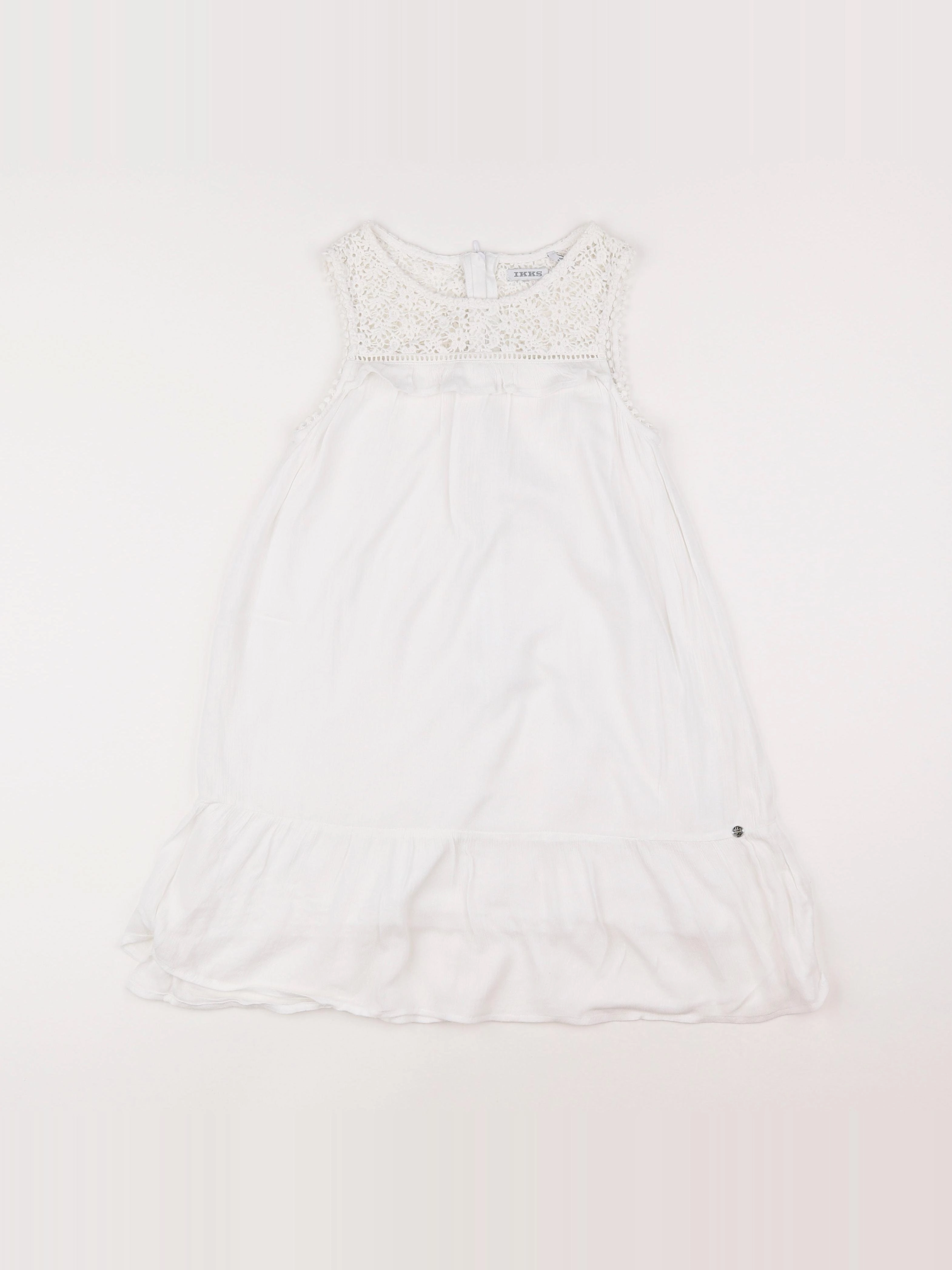 IKKS - robe blanc - 8 ans