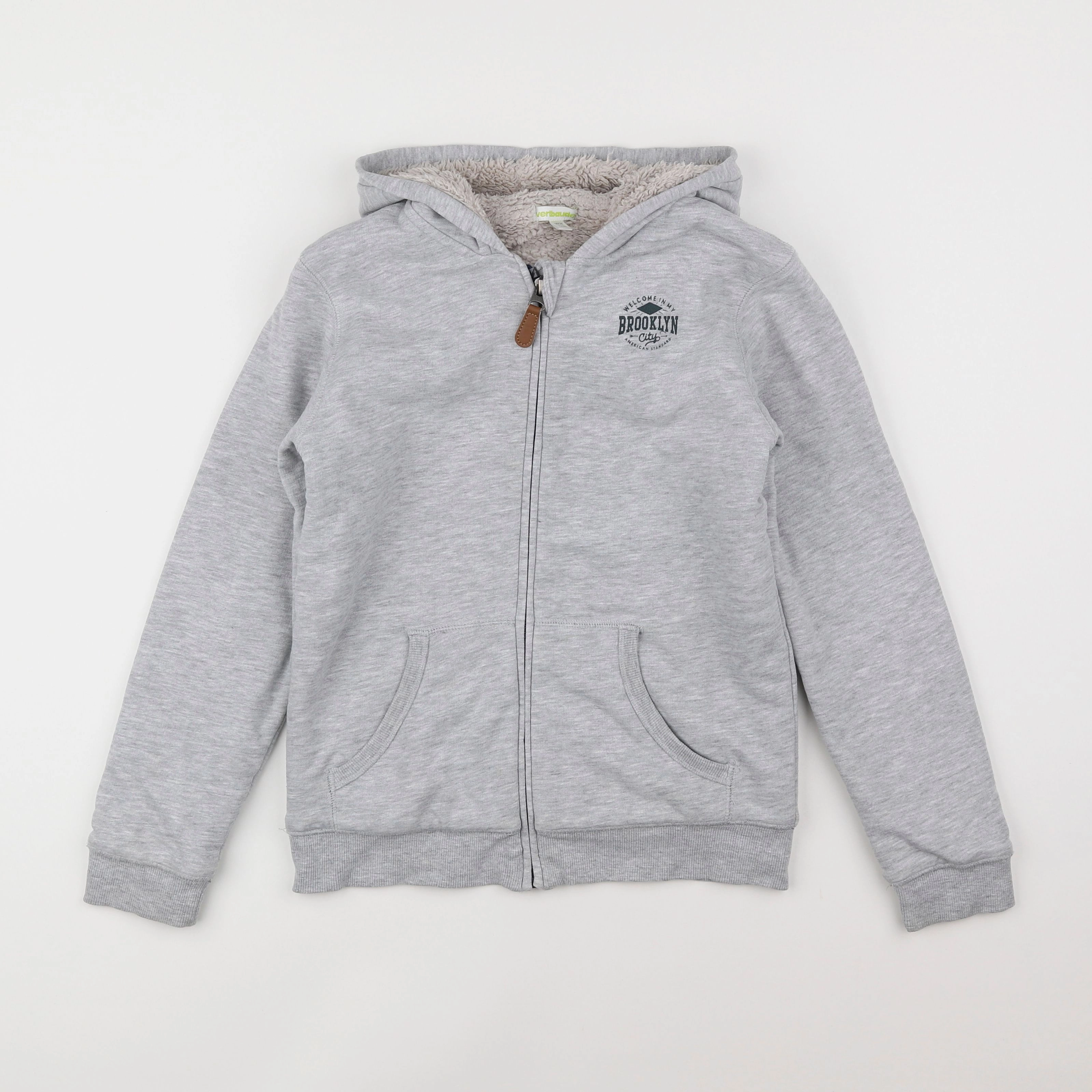 Vertbaudet - sweat gris - 10 ans