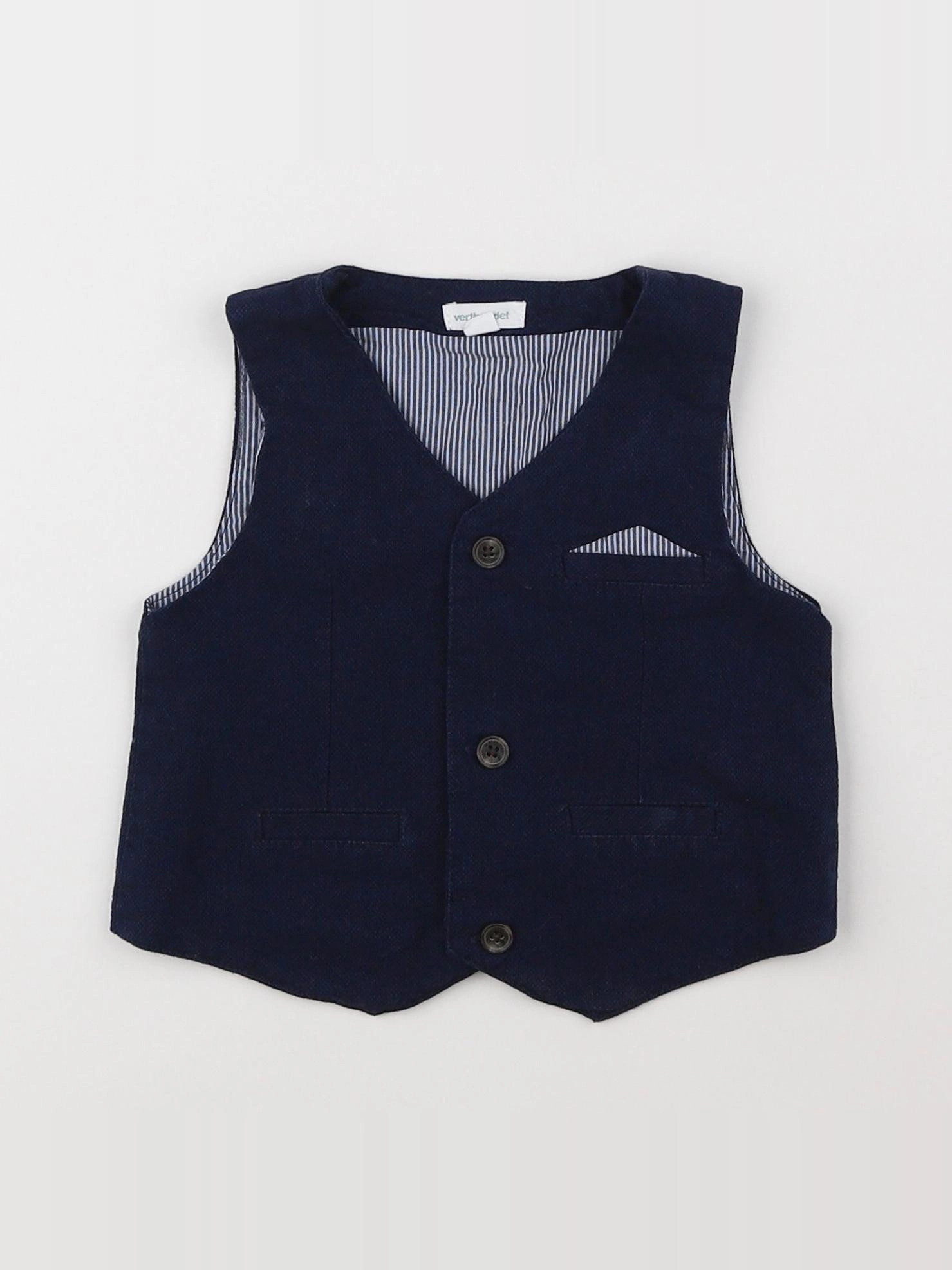 Vertbaudet - gilet bleu - 12 mois
