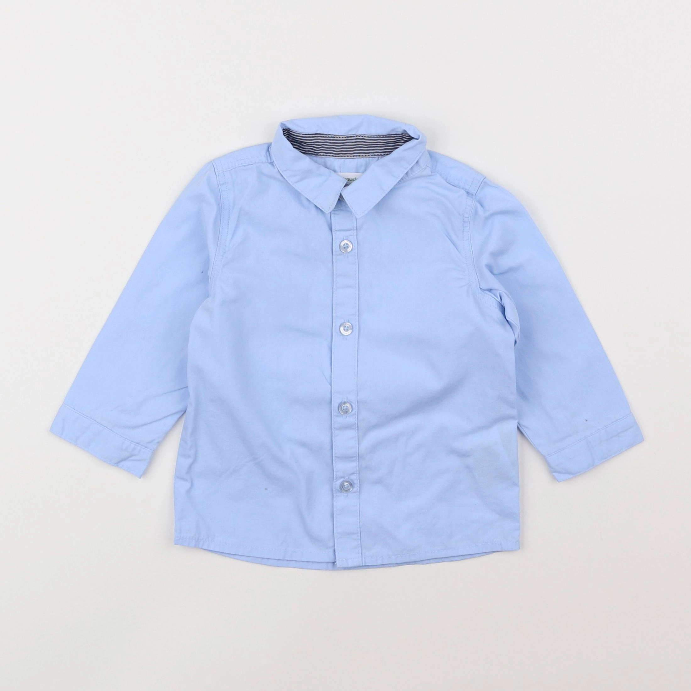 Vertbaudet - chemise bleu - 12 mois