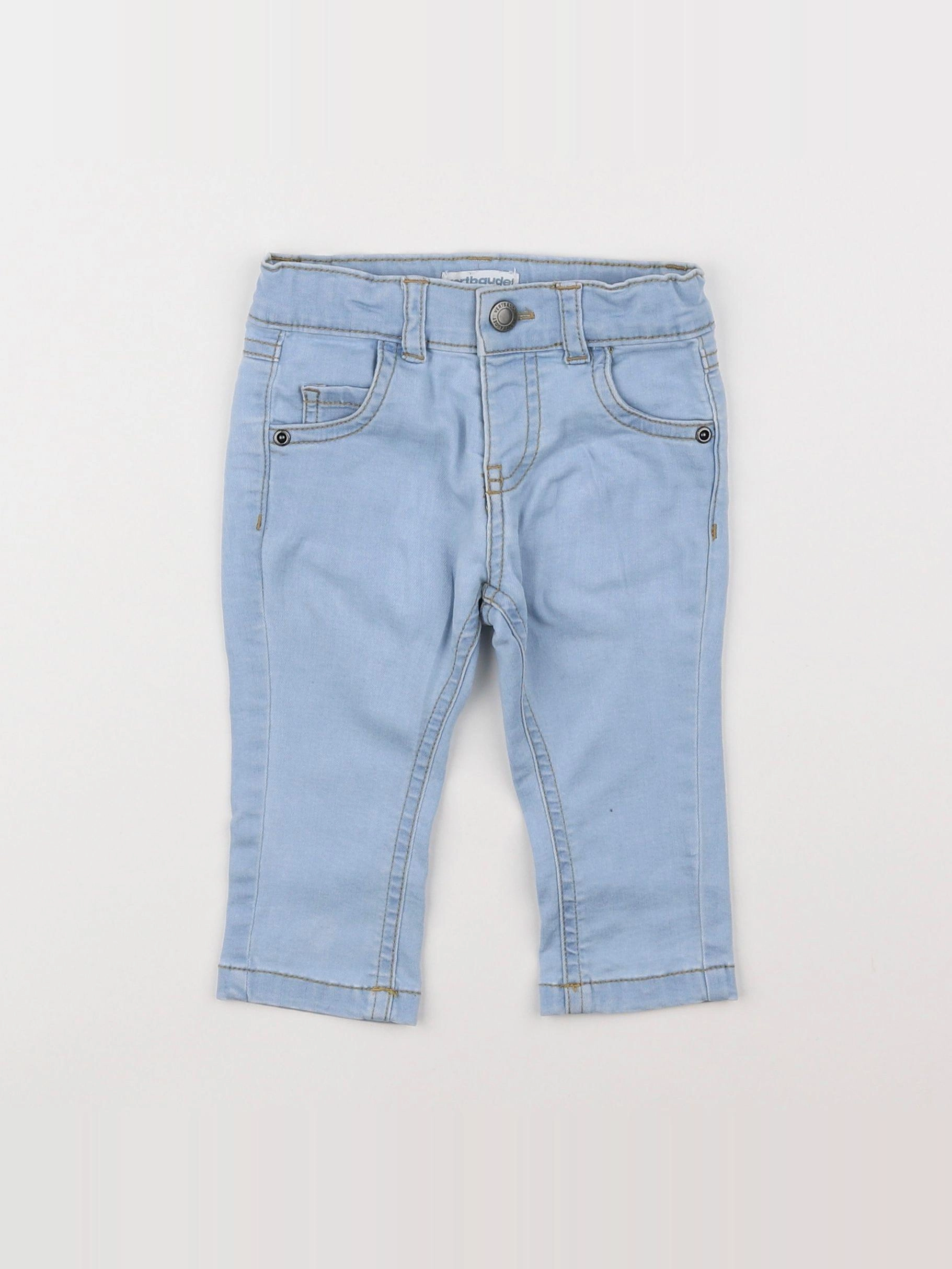 Vertbaudet - pantalon bleu - 6 mois