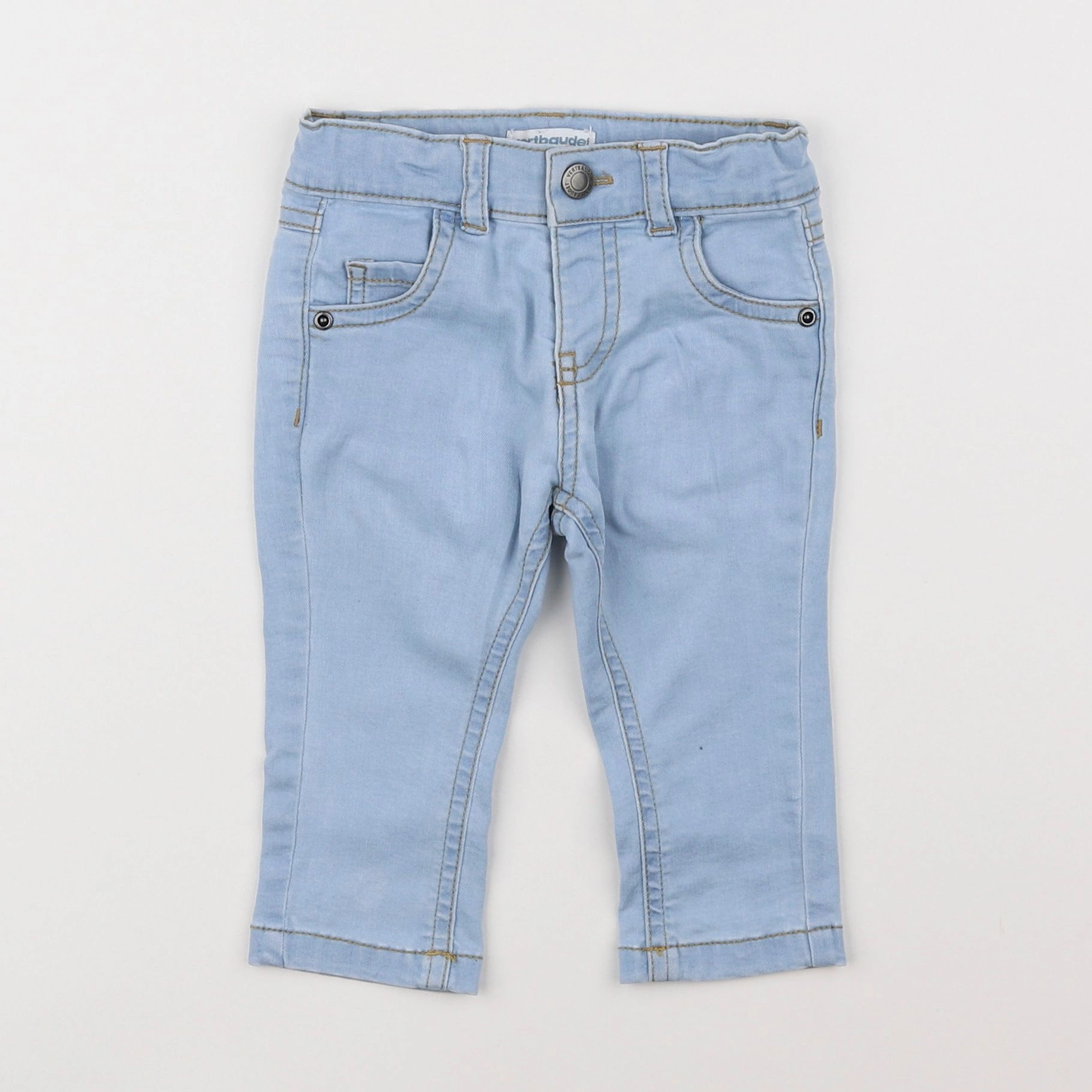 Vertbaudet - pantalon bleu - 6 mois
