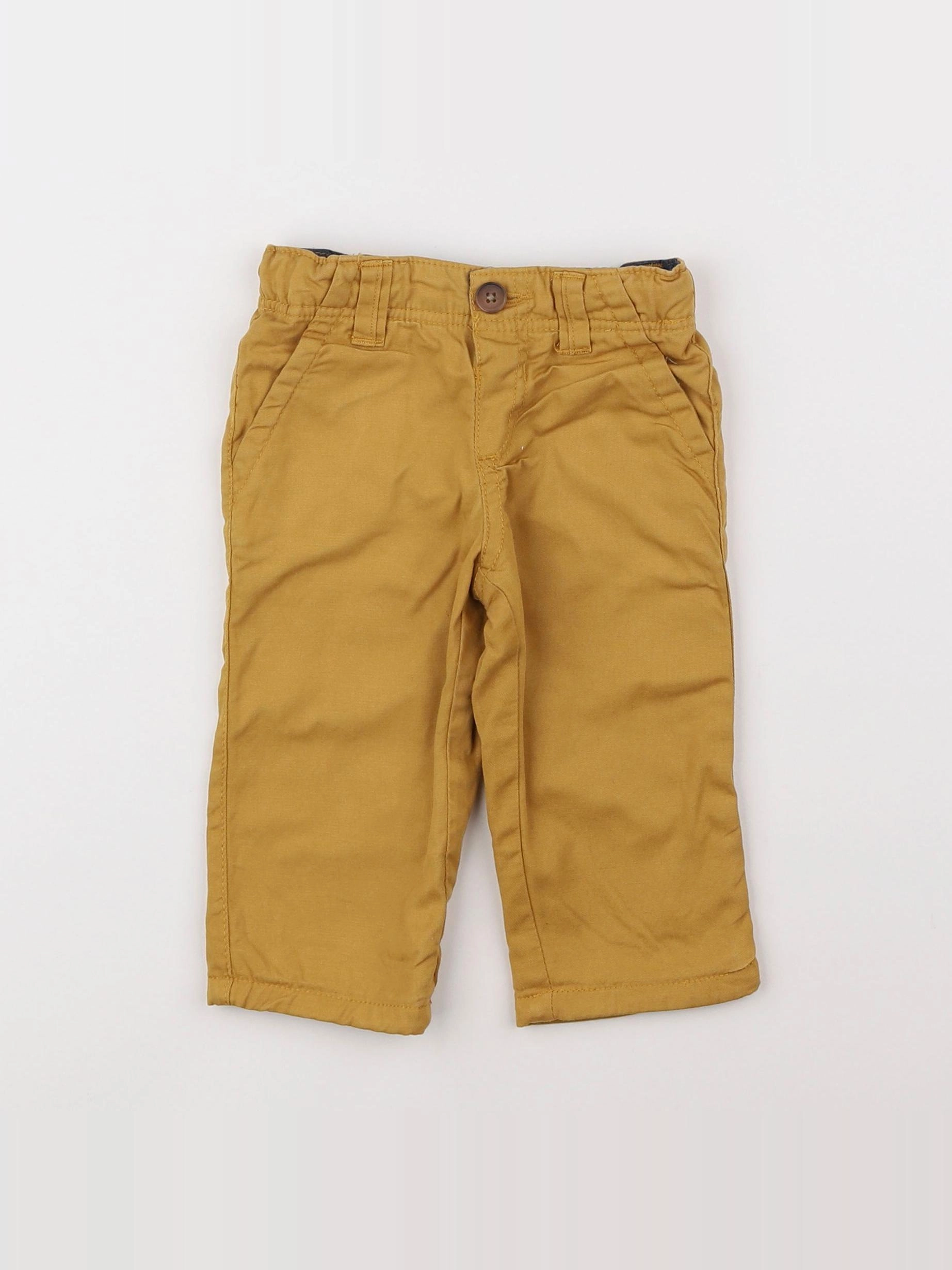 Boutchou - pantalon doublé jaune - 6 mois