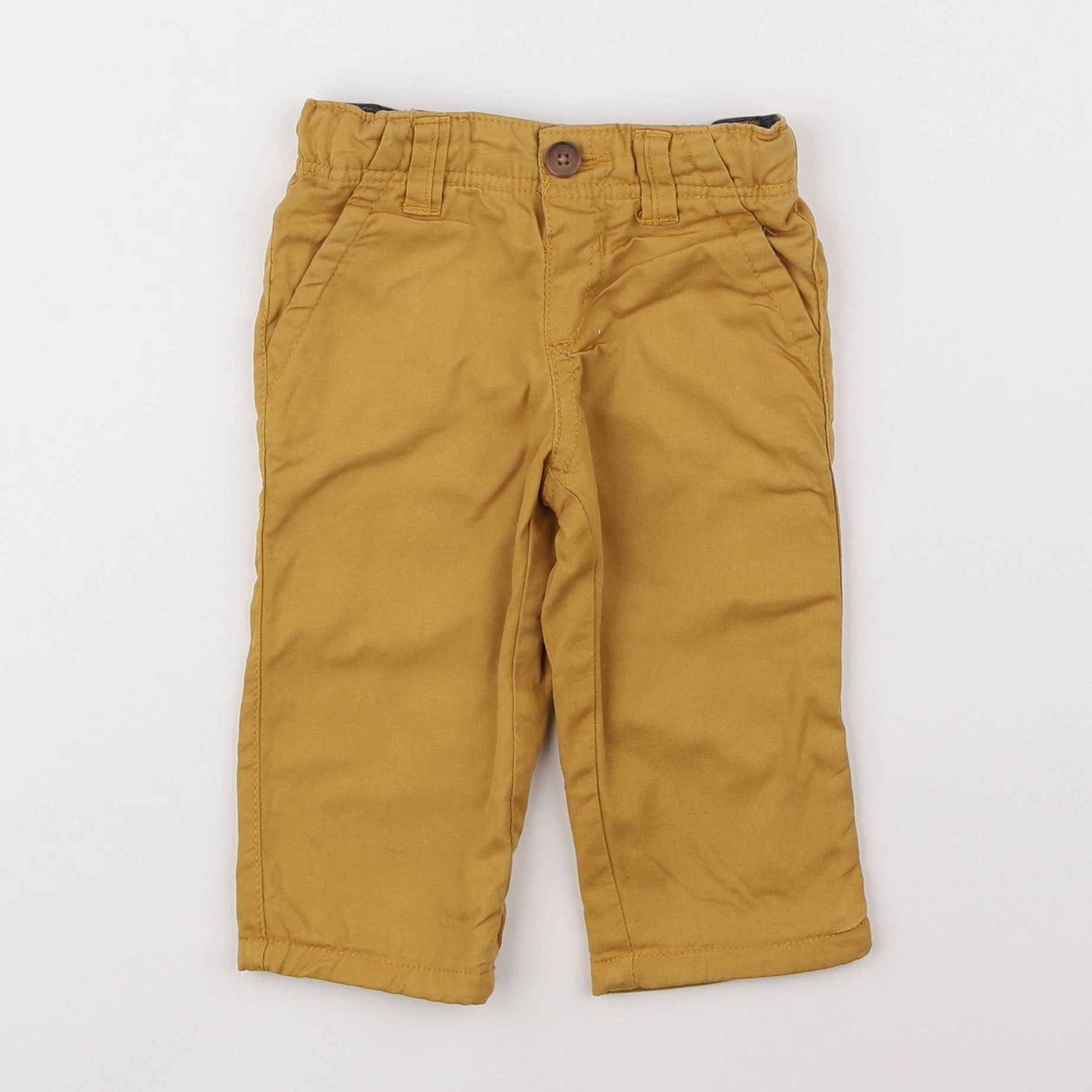 Boutchou - pantalon doublé jaune - 6 mois